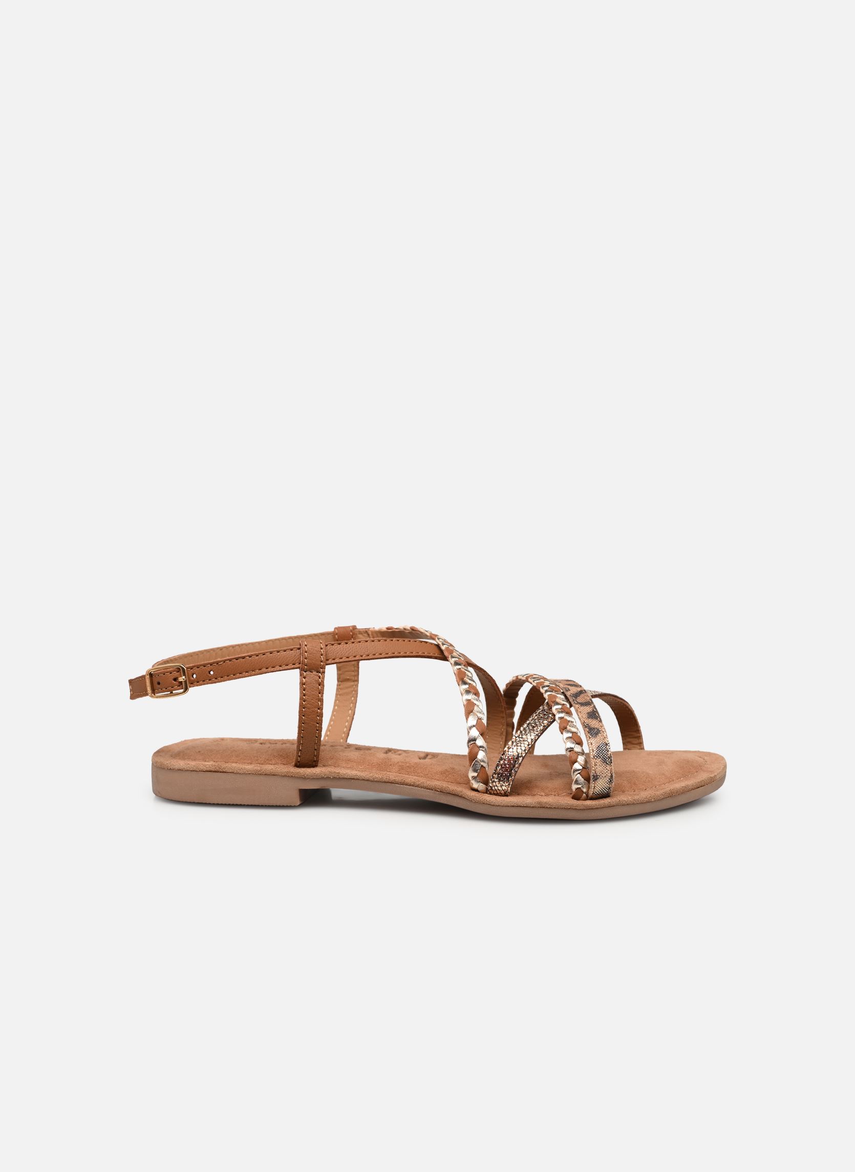 Platte sandalen 28139-42 dames bruin Tamaris Platte sandalen 28139-42 dames bruin COGNAC COMB