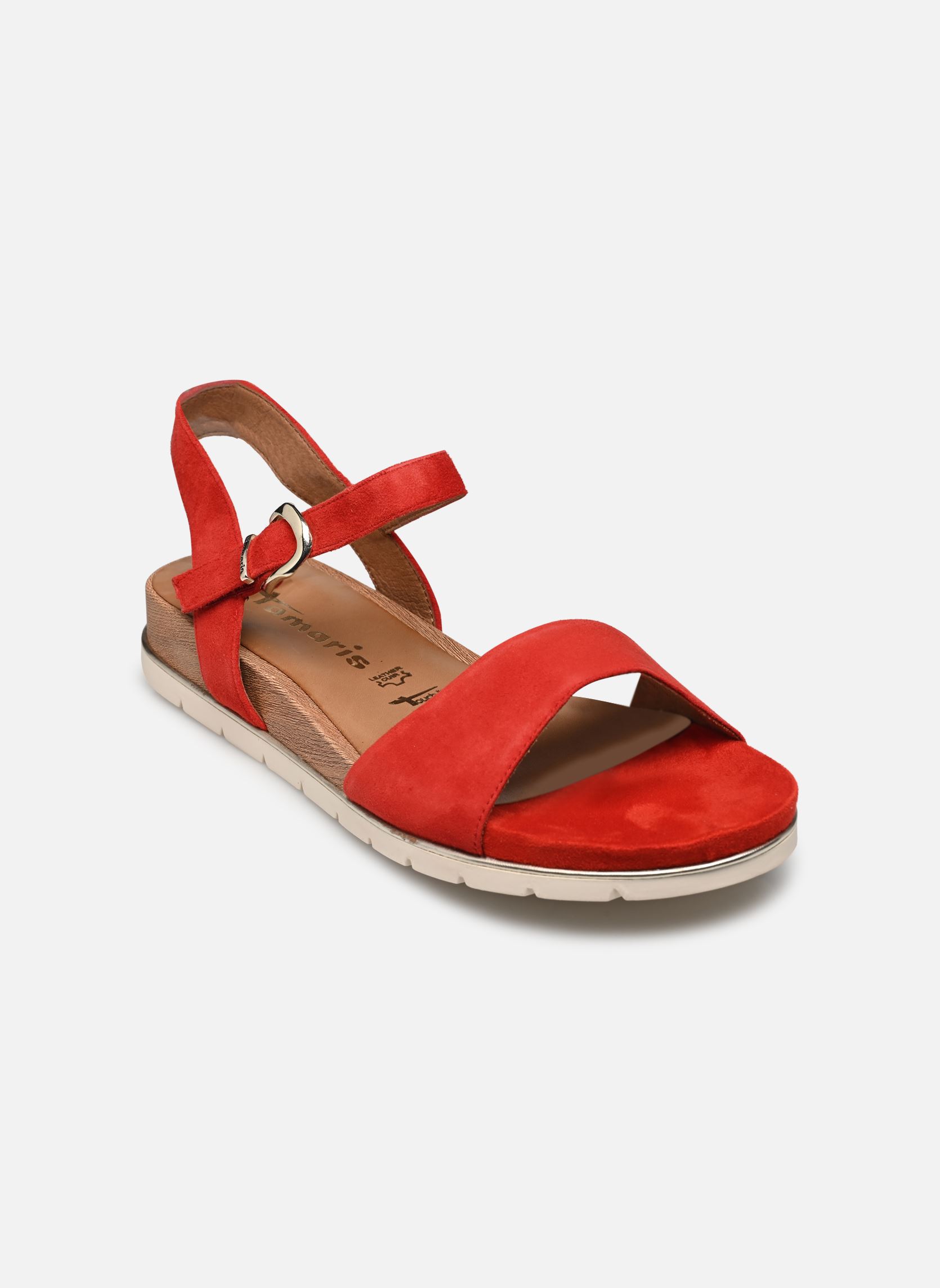 Sandali con zeppa e plateau 28166-42 donna rosso Tamaris Sandali con zeppa e plateau 28166-42 donna rosso RED