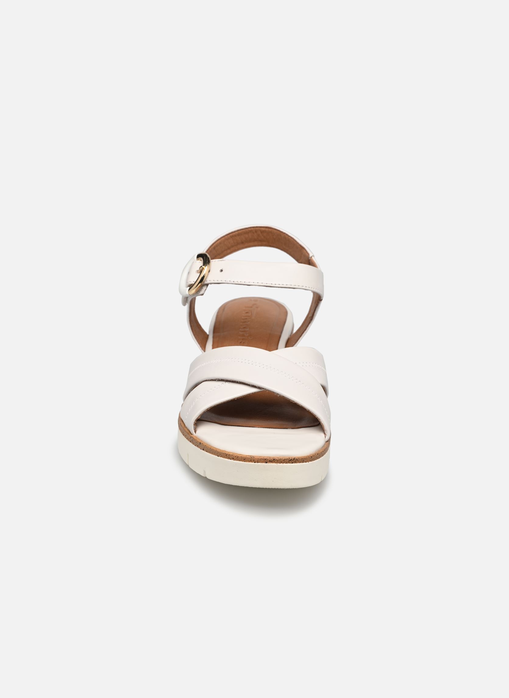 Sandalias y plataformas de cuña 28202-42 mujer blanco Tamaris Sandalias y plataformas de cuña 28202-42 mujer blanco WHITE LEATHER