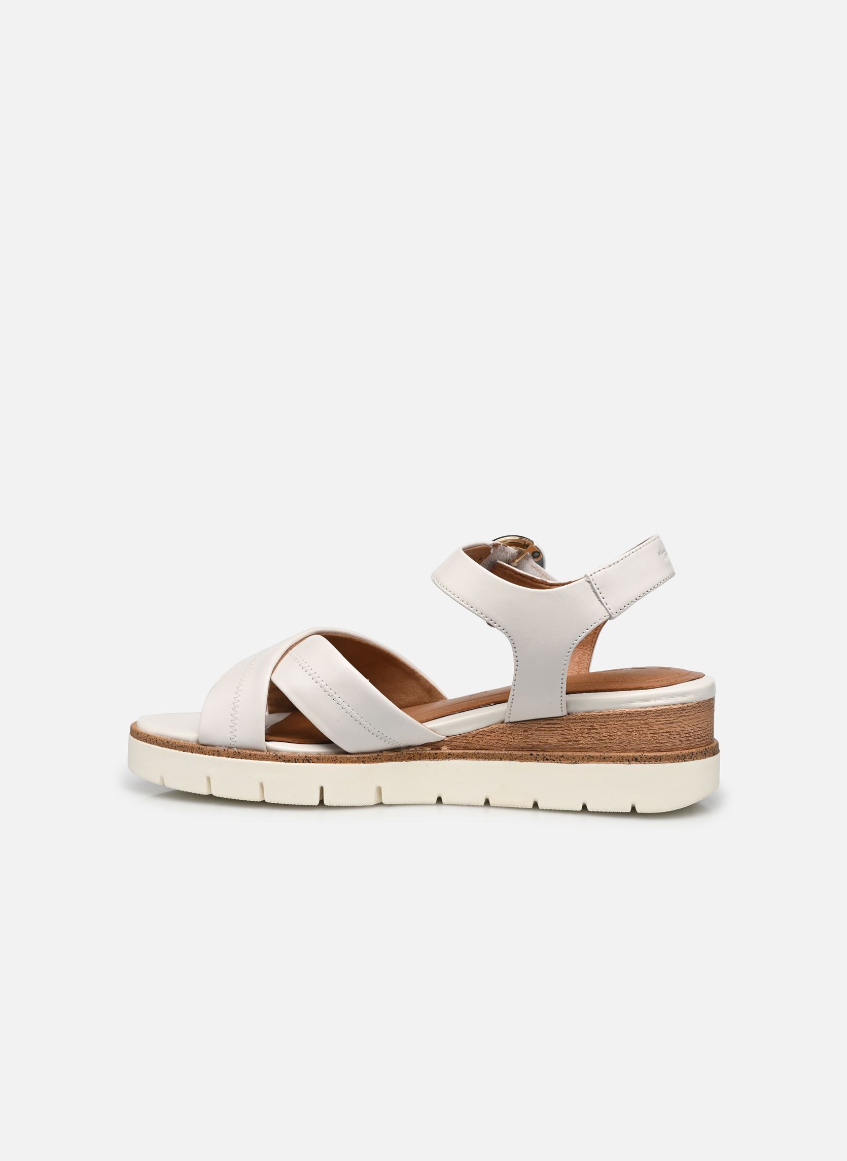 Sandalias y plataformas de cuña 28202-42 mujer blanco Tamaris Sandalias y plataformas de cuña 28202-42 mujer blanco WHITE LEATHER