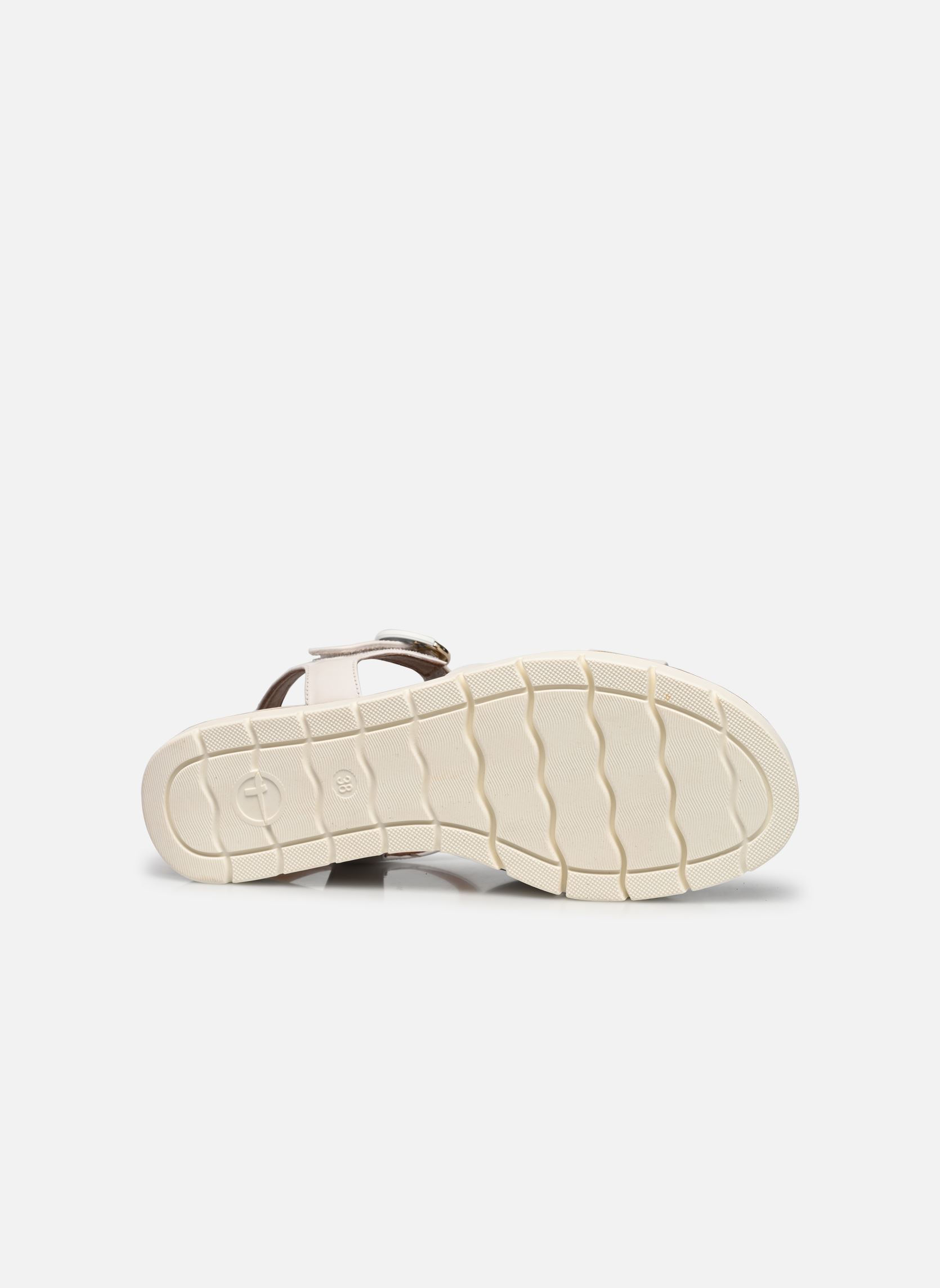 Sandalias y plataformas de cuña 28202-42 mujer blanco Tamaris Sandalias y plataformas de cuña 28202-42 mujer blanco WHITE LEATHER