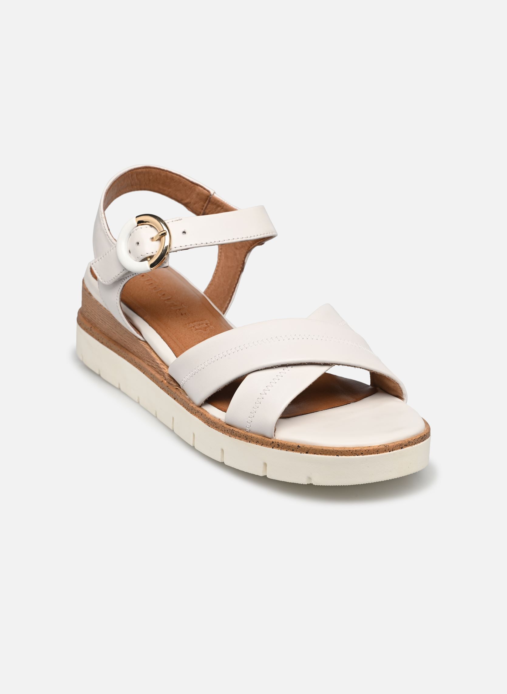 Sandalias y plataformas de cuña 28202-42 mujer blanco Tamaris Sandalias y plataformas de cuña 28202-42 mujer blanco WHITE LEATHER