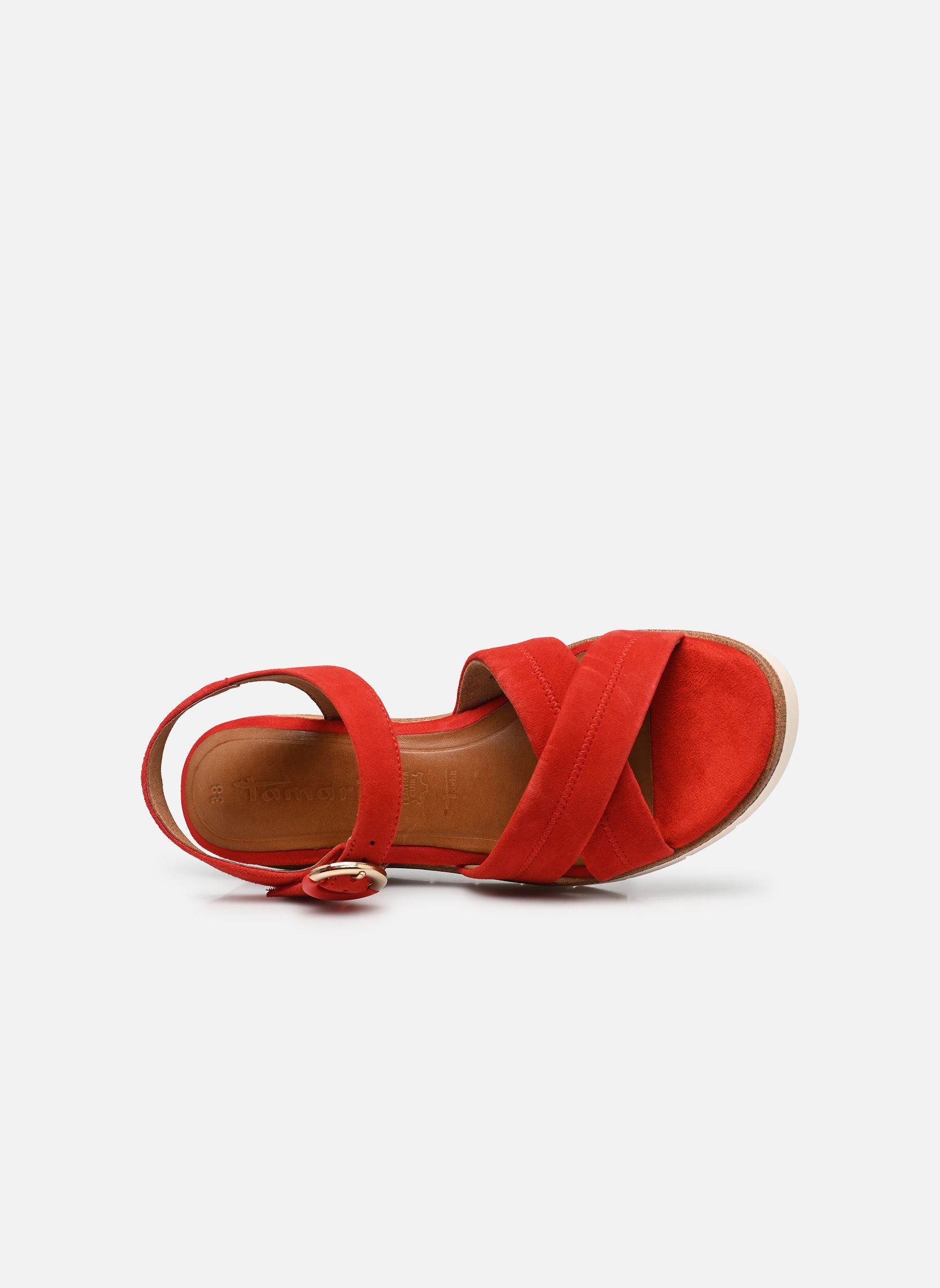 Sandalias y plataformas de cuña 28202-42 mujer rojo Tamaris Sandalias y plataformas de cuña 28202-42 mujer rojo RED
