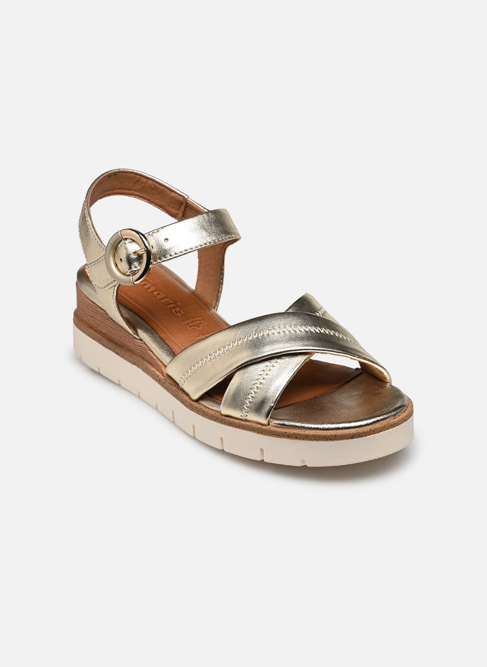 Sandali con zeppa e plateau 28202-42 donna argento Tamaris Sandali con zeppa e plateau 28202-42 donna argento LIGHT GOLD