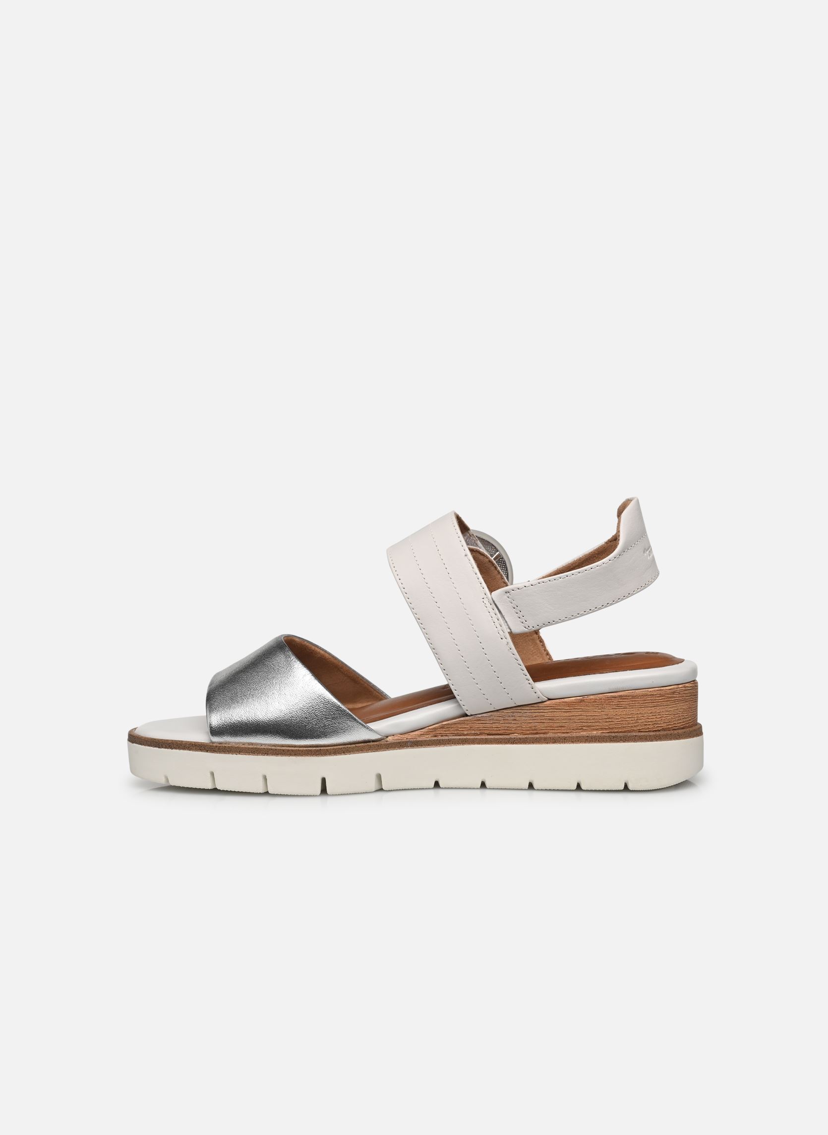 Sandalias y plataformas de cuña 28206-42 mujer blanco Tamaris Sandalias y plataformas de cuña 28206-42 mujer blanco WHITE/SILVER