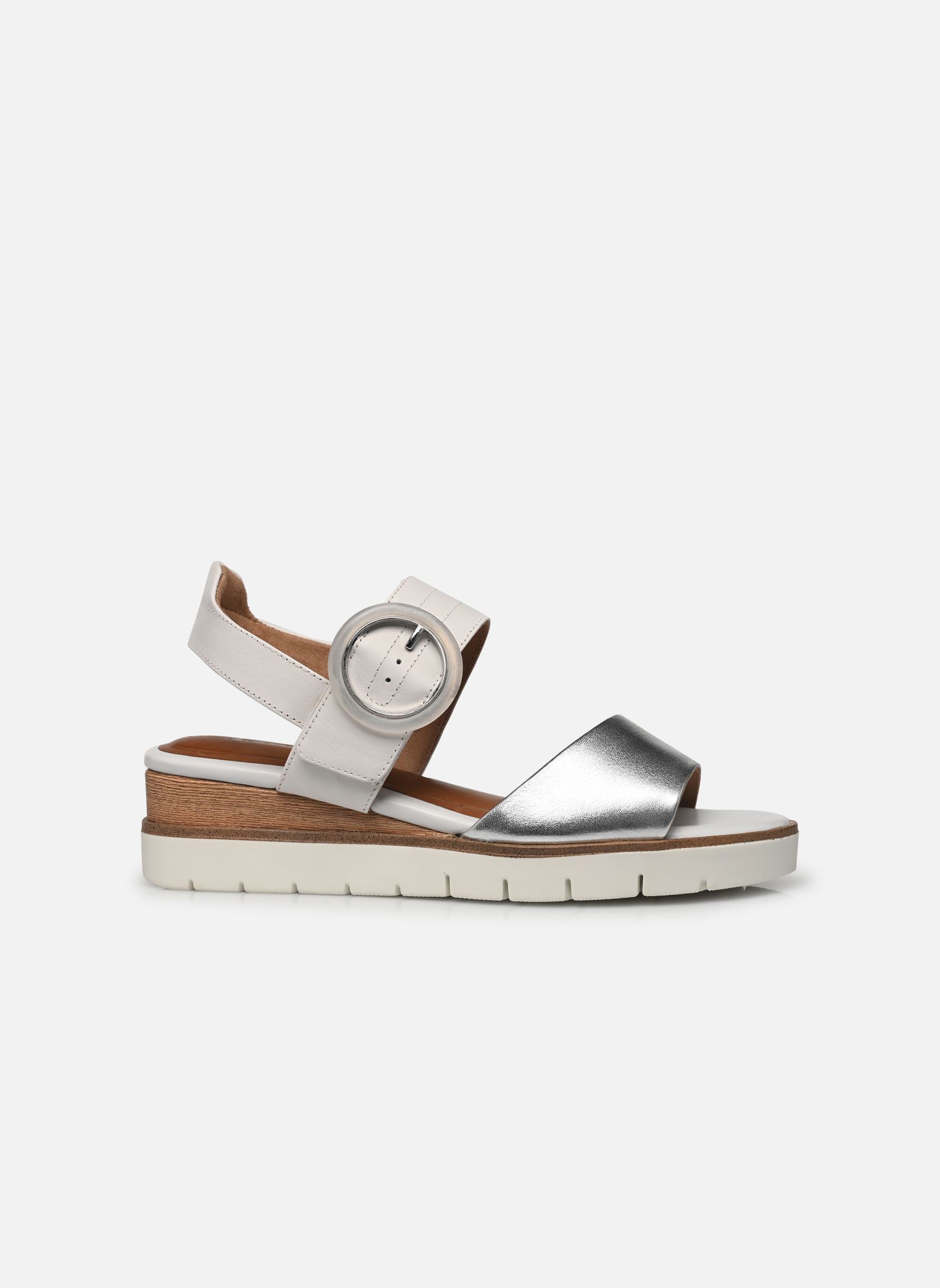 Sandalias y plataformas de cuña 28206-42 mujer blanco Tamaris Sandalias y plataformas de cuña 28206-42 mujer blanco WHITE/SILVER