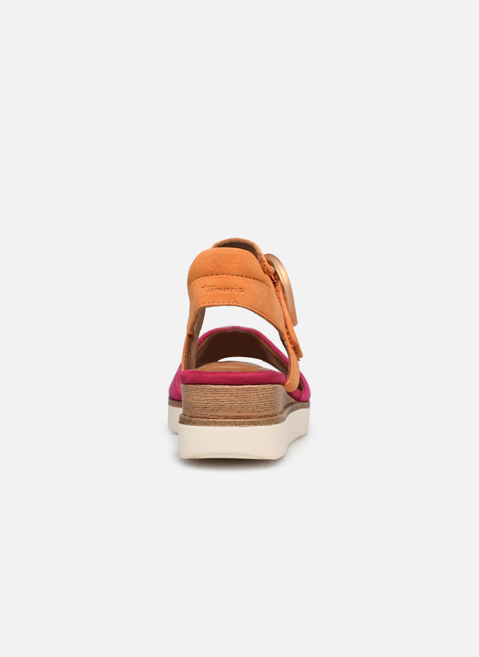 Sandalias y plataformas de cuña 28206-42 mujer rosa Tamaris Sandalias y plataformas de cuña 28206-42 mujer rosa FUXIA/ORANGE