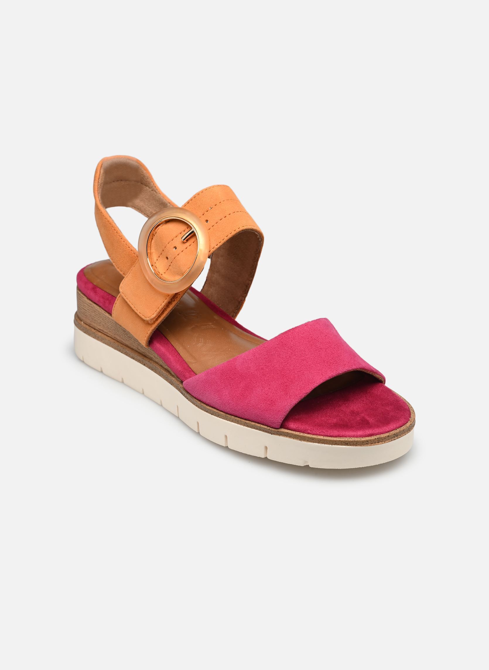 Sandalias y plataformas de cuña 28206-42 mujer rosa Tamaris Sandalias y plataformas de cuña 28206-42 mujer rosa FUXIA/ORANGE