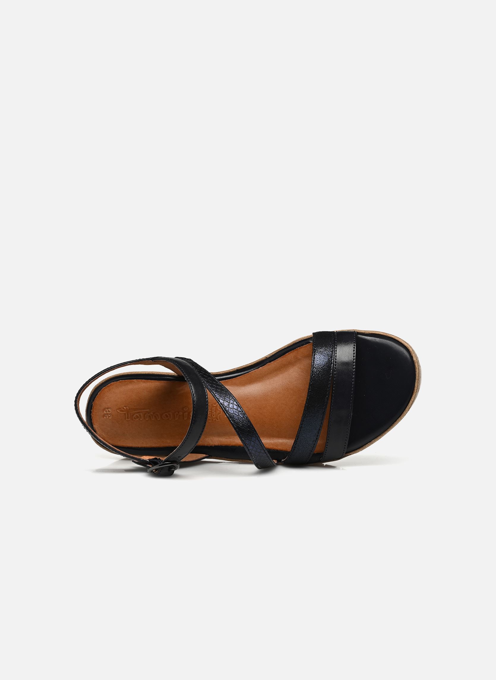 Sandales compensées et plateformes 28215-42 femme bleu Tamaris Sandales compensées et plateformes 28215-42 femme bleu NAVY
