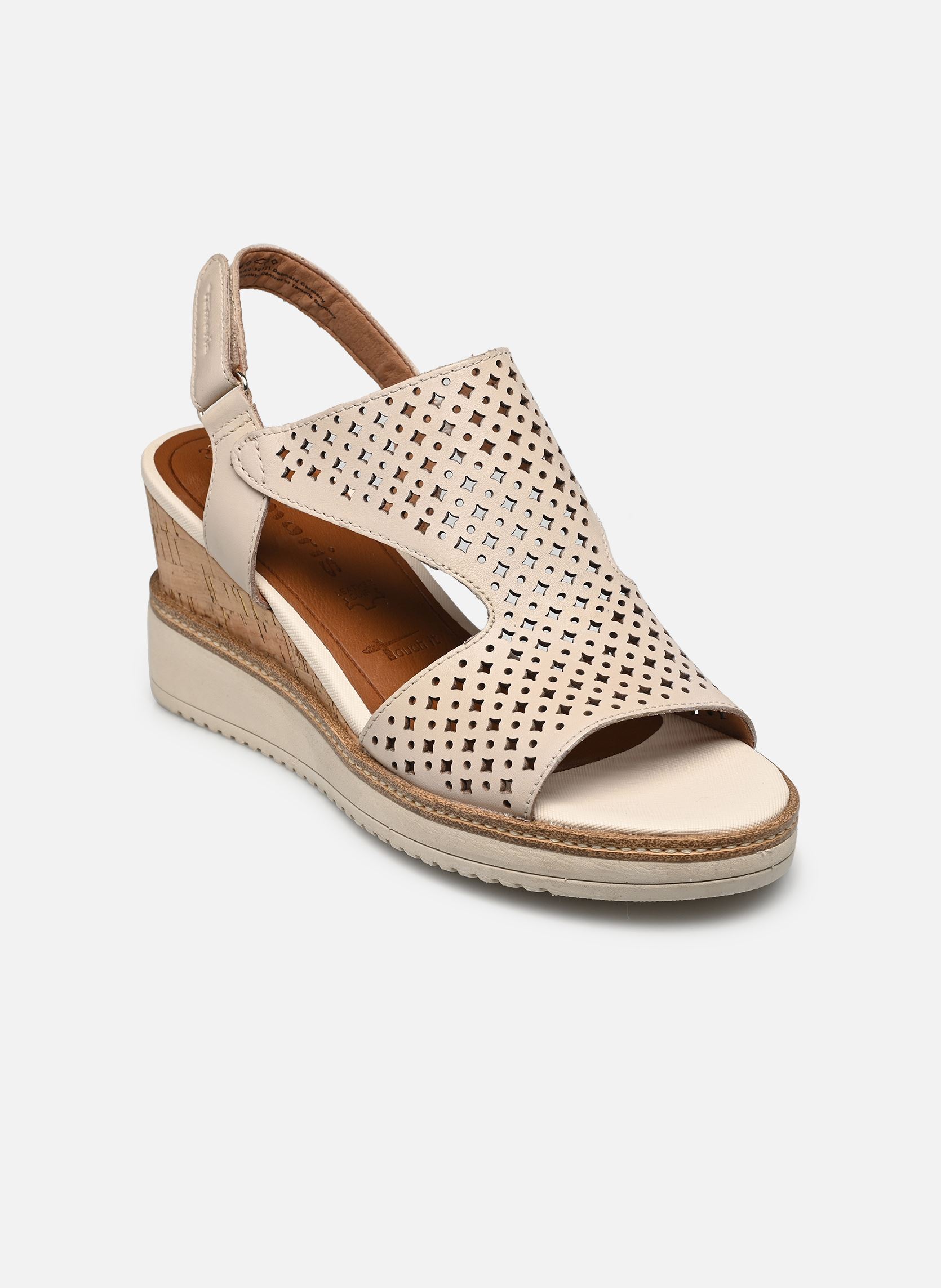 Sandales compensées et plateformes 28218-42 femme beige Tamaris Sandales compensées et plateformes 28218-42 femme beige IVORY
