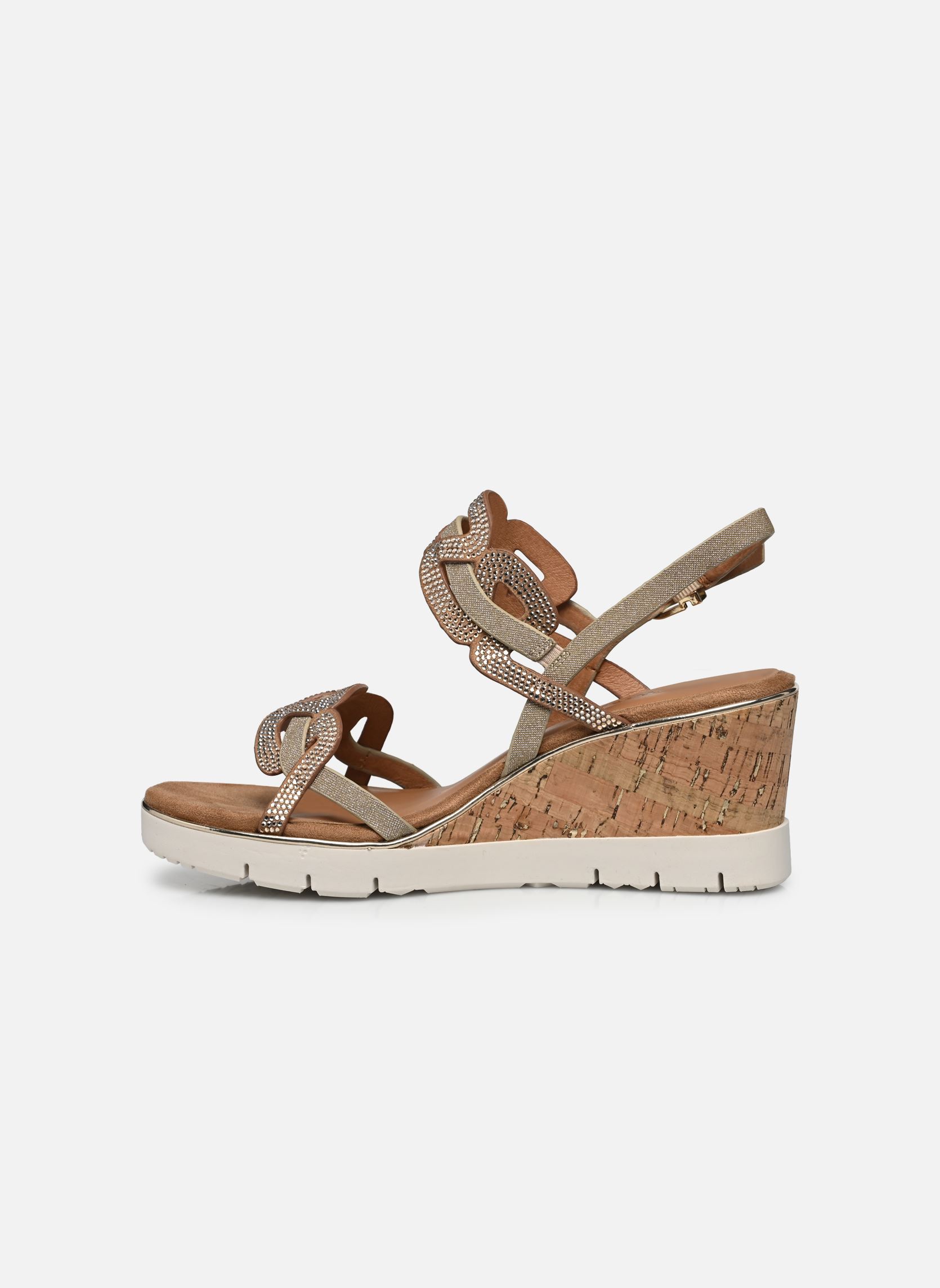 Sandalias y plataformas de cuña 28355-42 mujer beige Tamaris Sandalias y plataformas de cuña 28355-42 mujer beige ALMOND