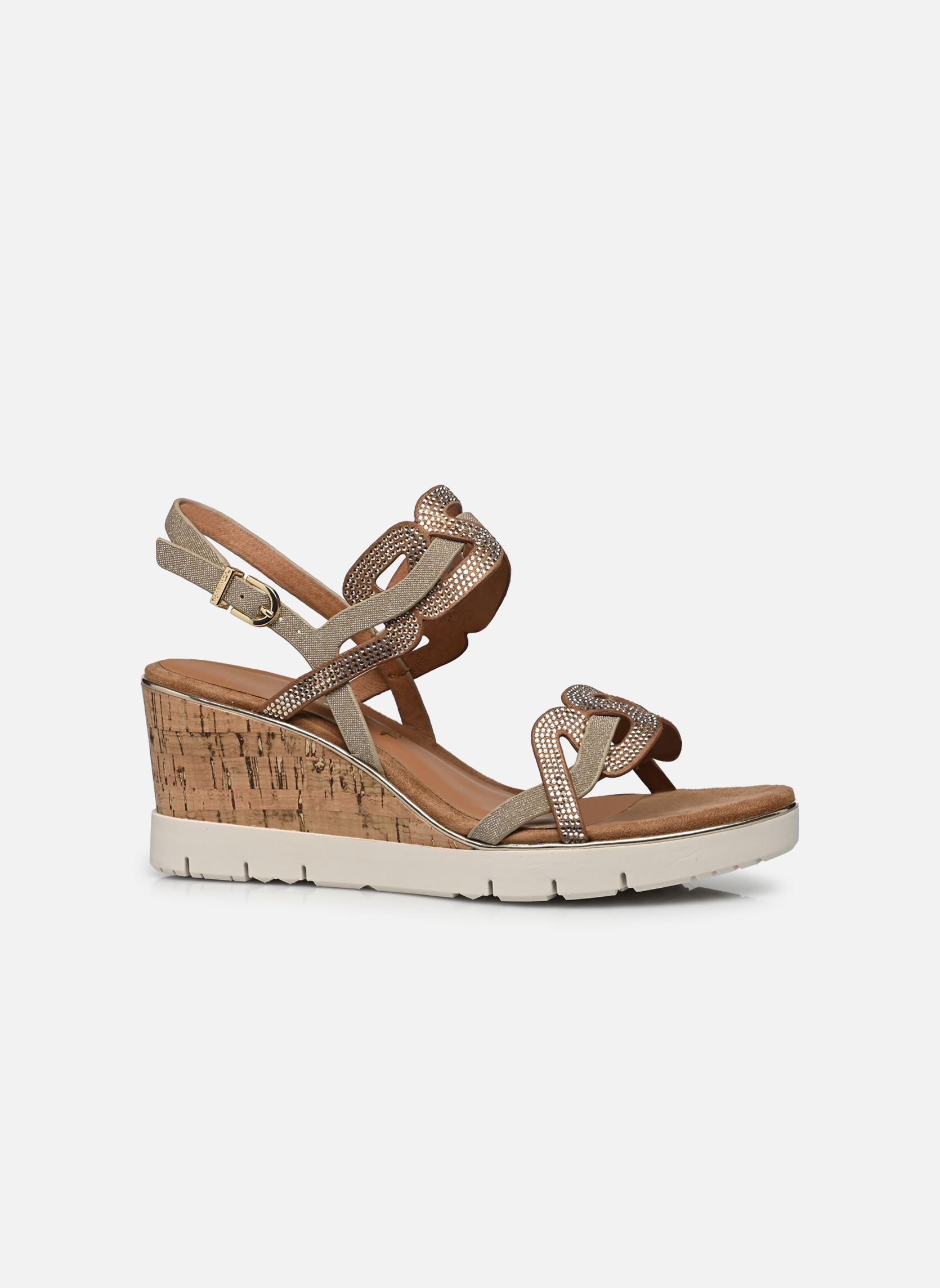 Sandalias y plataformas de cuña 28355-42 mujer beige Tamaris Sandalias y plataformas de cuña 28355-42 mujer beige ALMOND