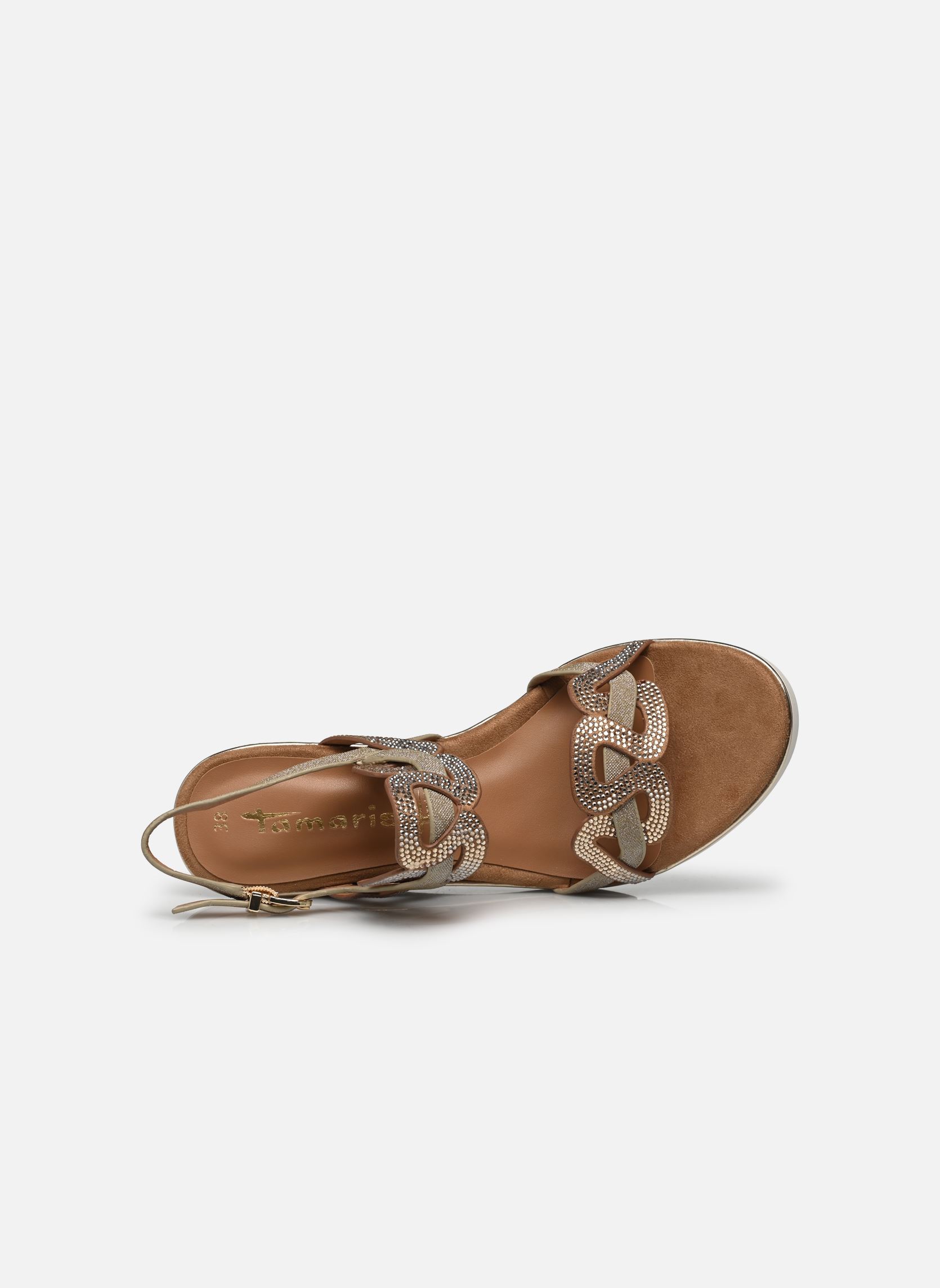 Sandalias y plataformas de cuña 28355-42 mujer beige Tamaris Sandalias y plataformas de cuña 28355-42 mujer beige ALMOND