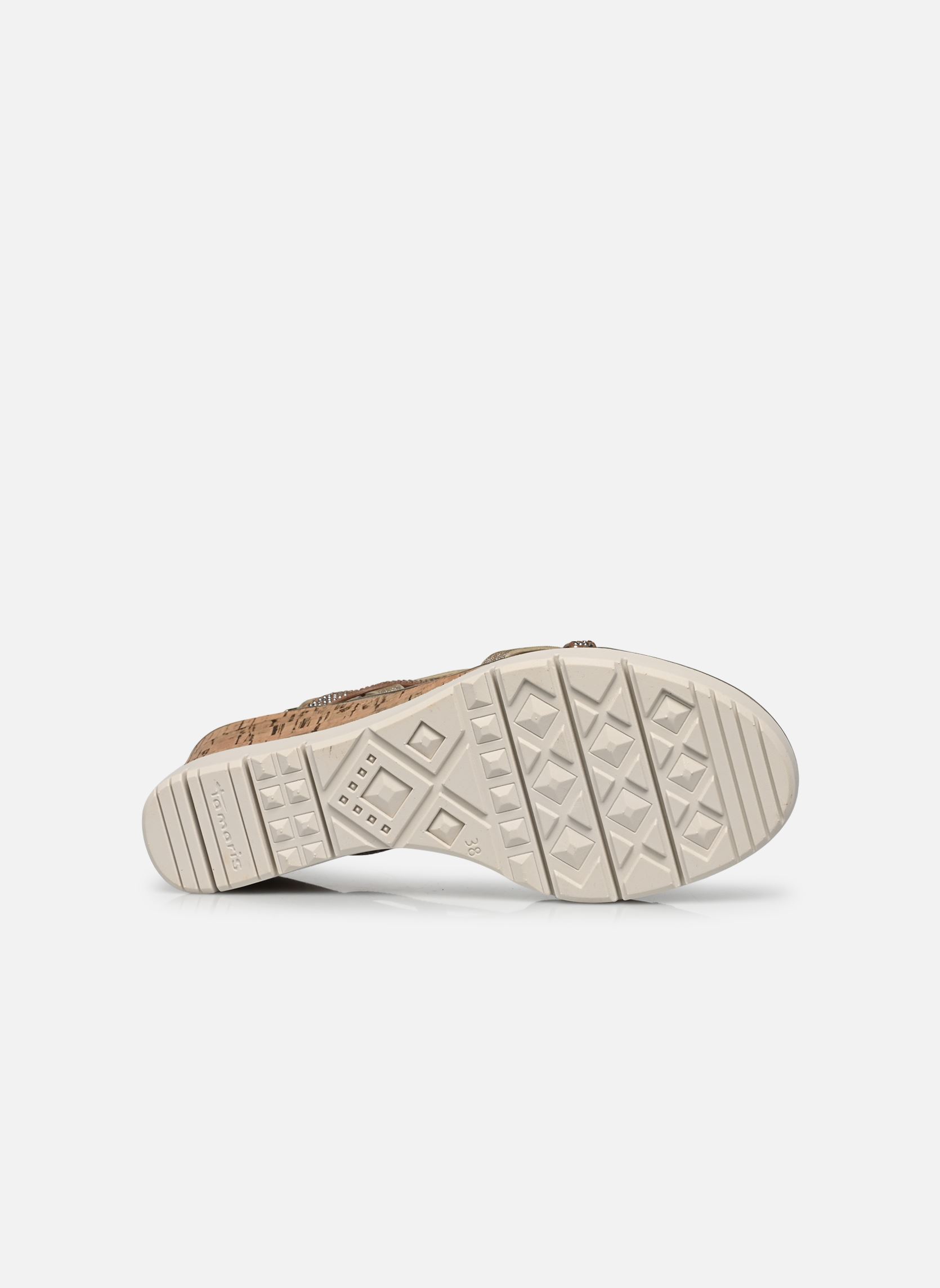 Sandalias y plataformas de cuña 28355-42 mujer beige Tamaris Sandalias y plataformas de cuña 28355-42 mujer beige ALMOND