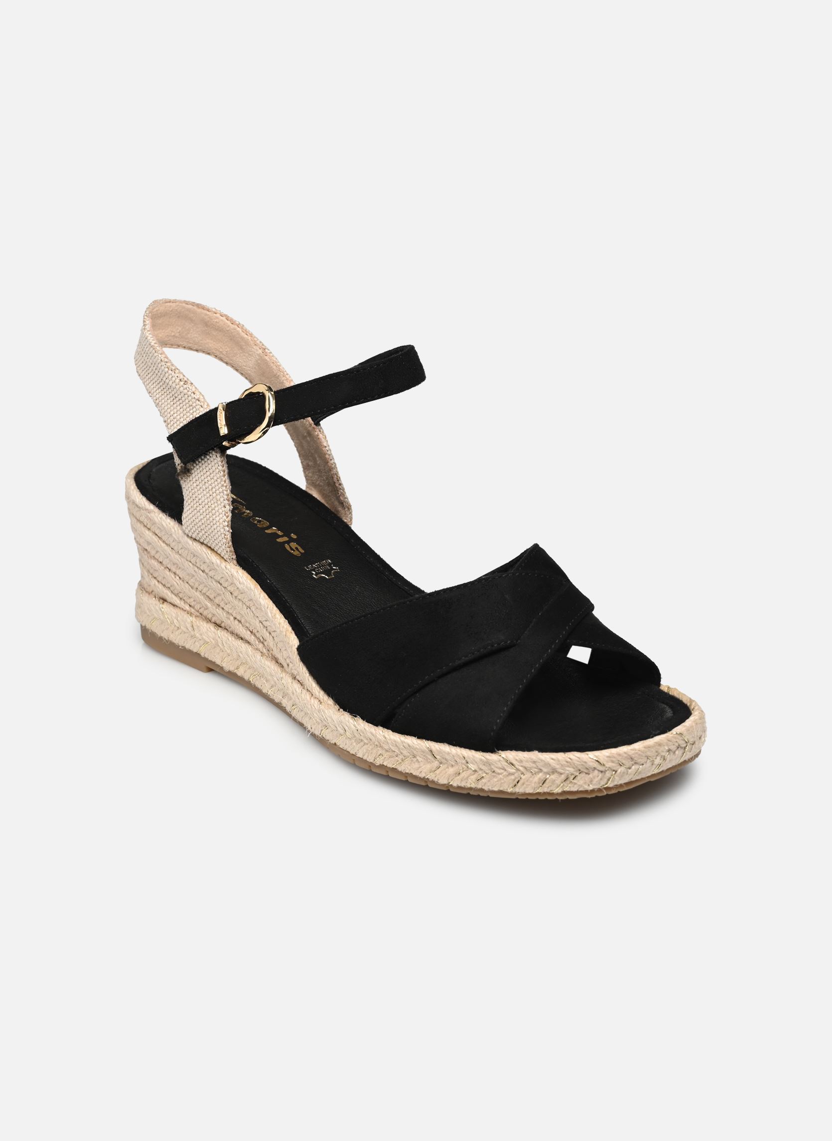 Sandales compensées et plateformes 28367-42 femme noir Tamaris Sandales compensées et plateformes 28367-42 femme noir BLACK