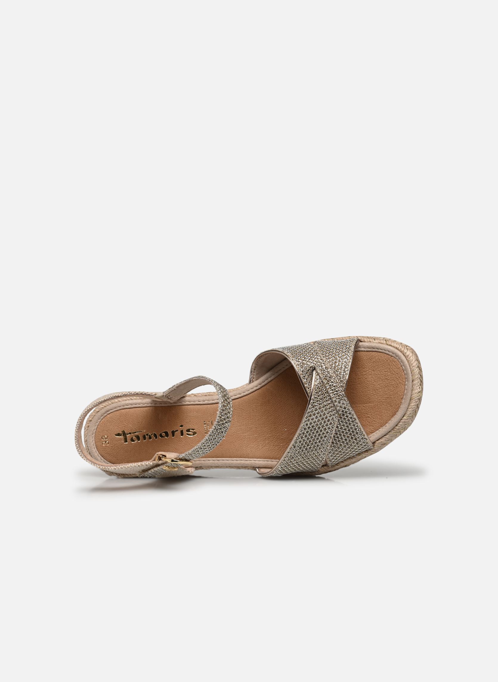 Sandali con zeppa e plateau 28367-42 donna oro e bronzo Tamaris Sandali con zeppa e plateau 28367-42 donna oro e bronzo LT.GOLD GLAM