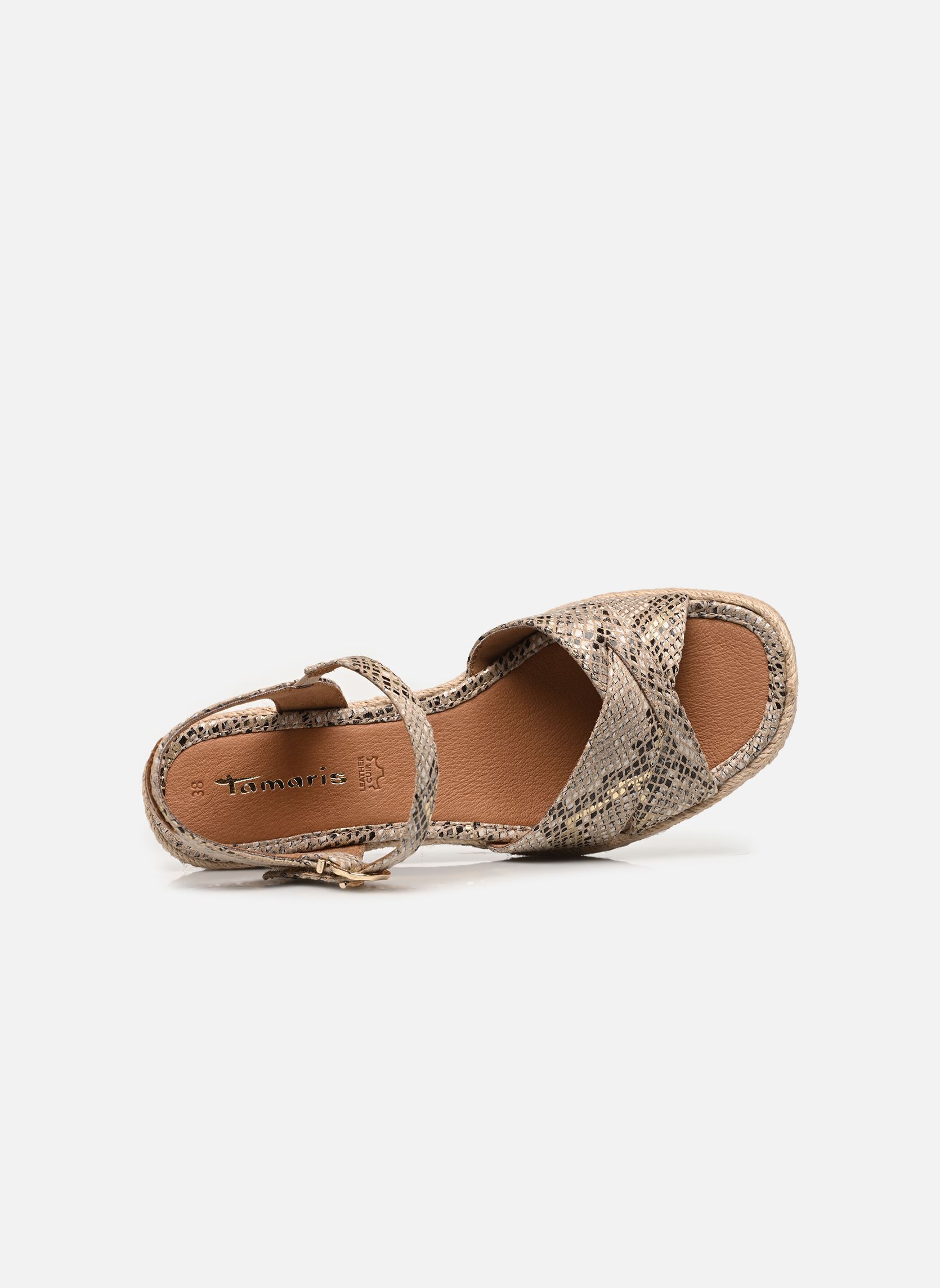 Keil- und Plateausandalen 28367-42 damen beige Tamaris Keil- und Plateausandalen 28367-42 damen beige BEIGE SNAKE
