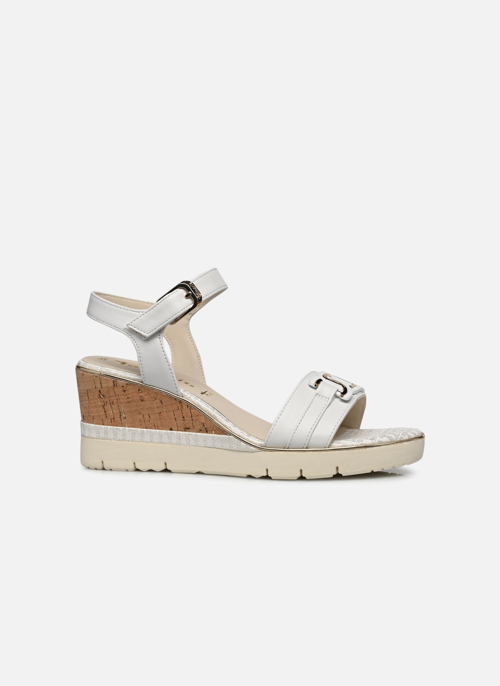Sandales compensées et plateformes 28702-42 femme blanc Tamaris Sandales compensées et plateformes 28702-42 femme blanc White