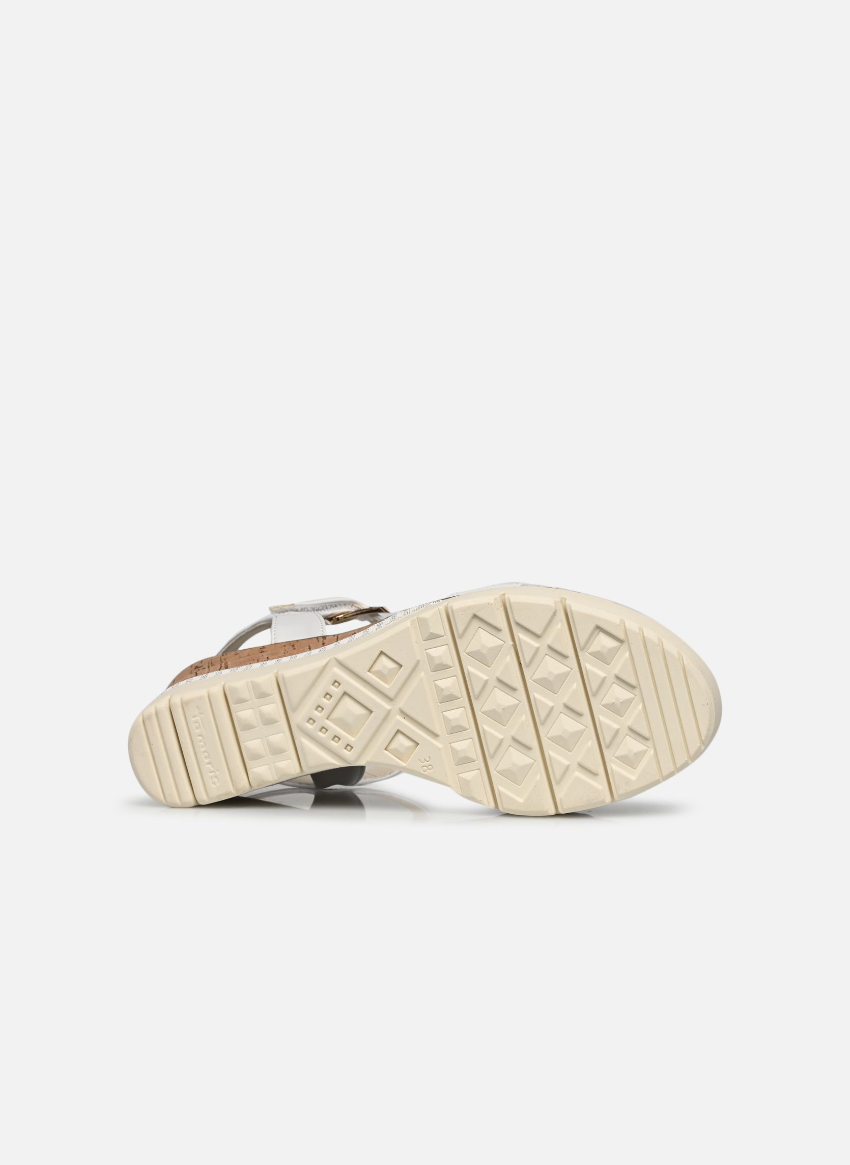 Sandales compensées et plateformes 28702-42 femme blanc Tamaris Sandales compensées et plateformes 28702-42 femme blanc White