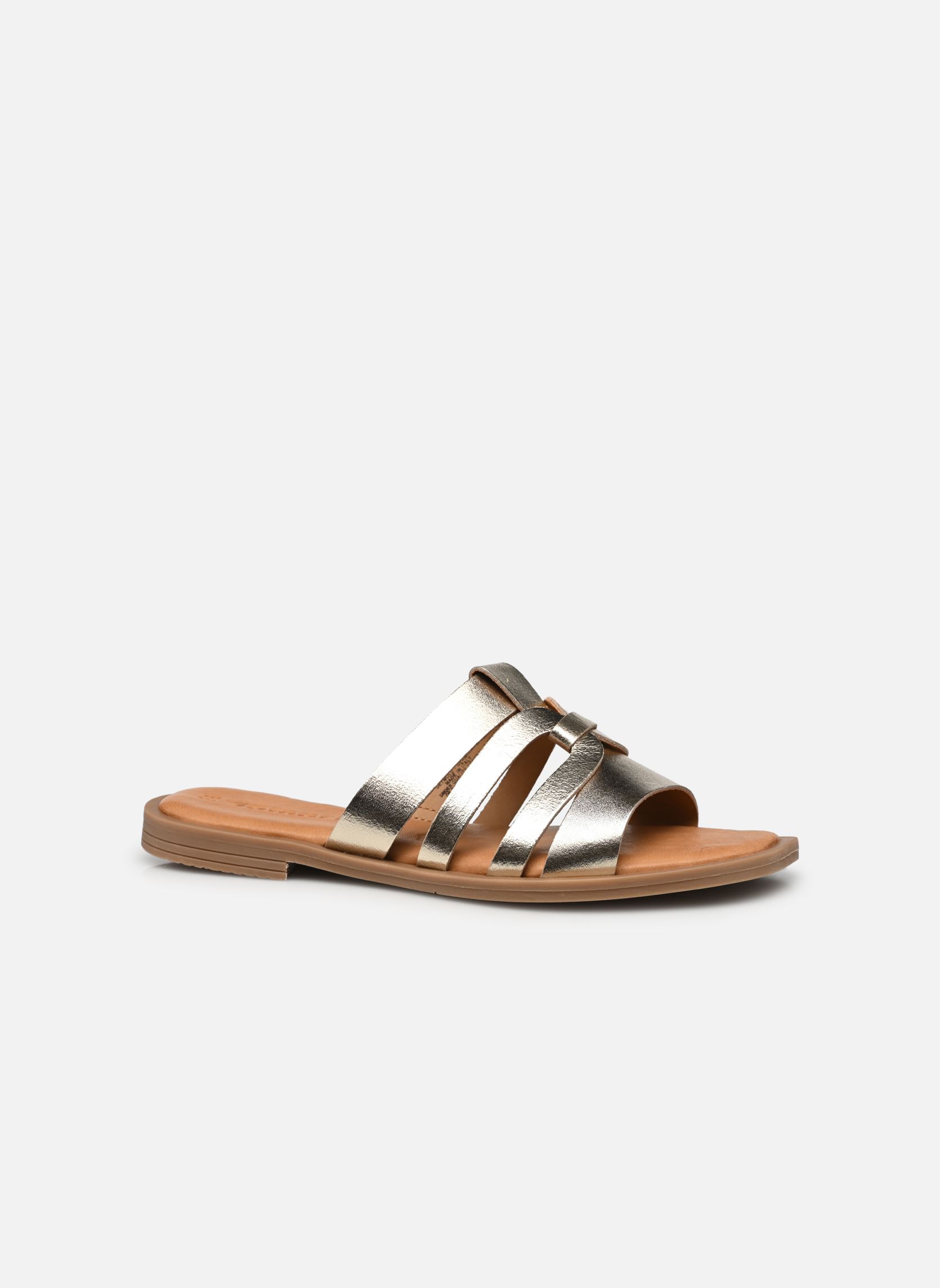 Pantoletten und Clogs 27103-42 damen gold und bronze Tamaris Pantoletten und Clogs 27103-42 damen gold und bronze LIGHT GOLD