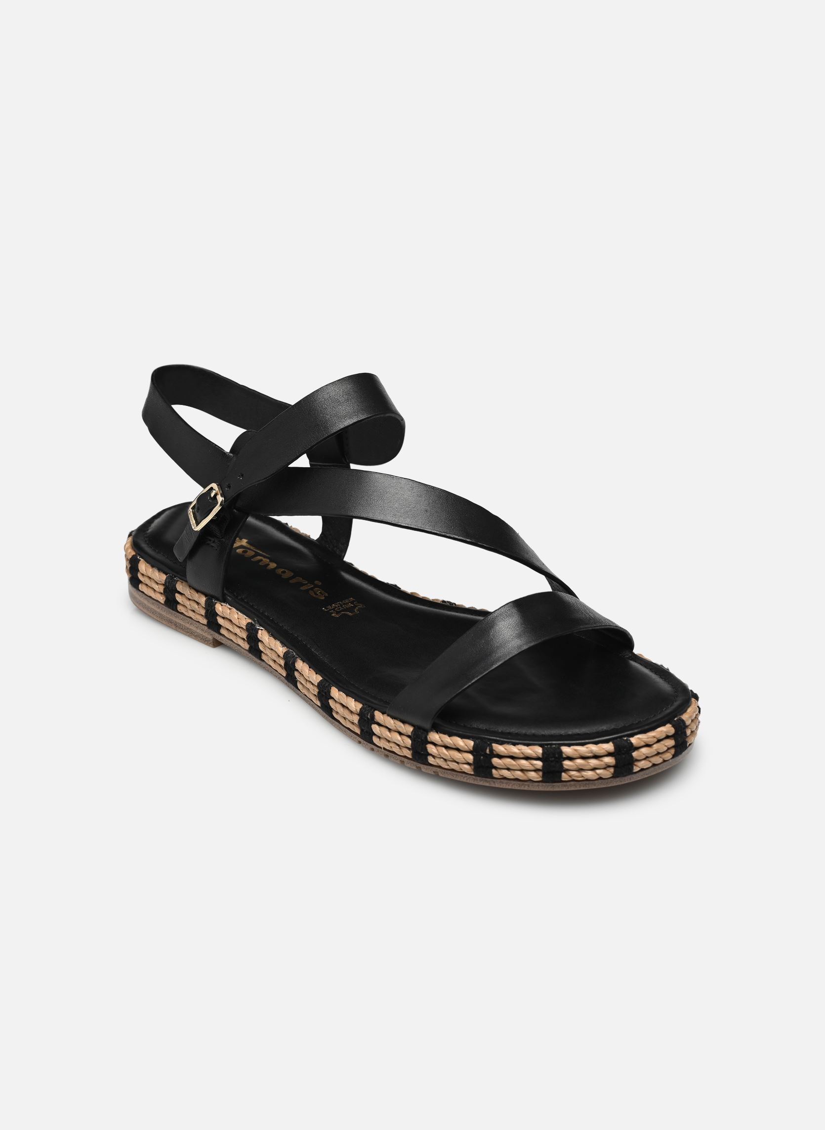 Sandales plates 28131-42 femme noir Tamaris Sandales plates 28131-42 femme noir BLACK