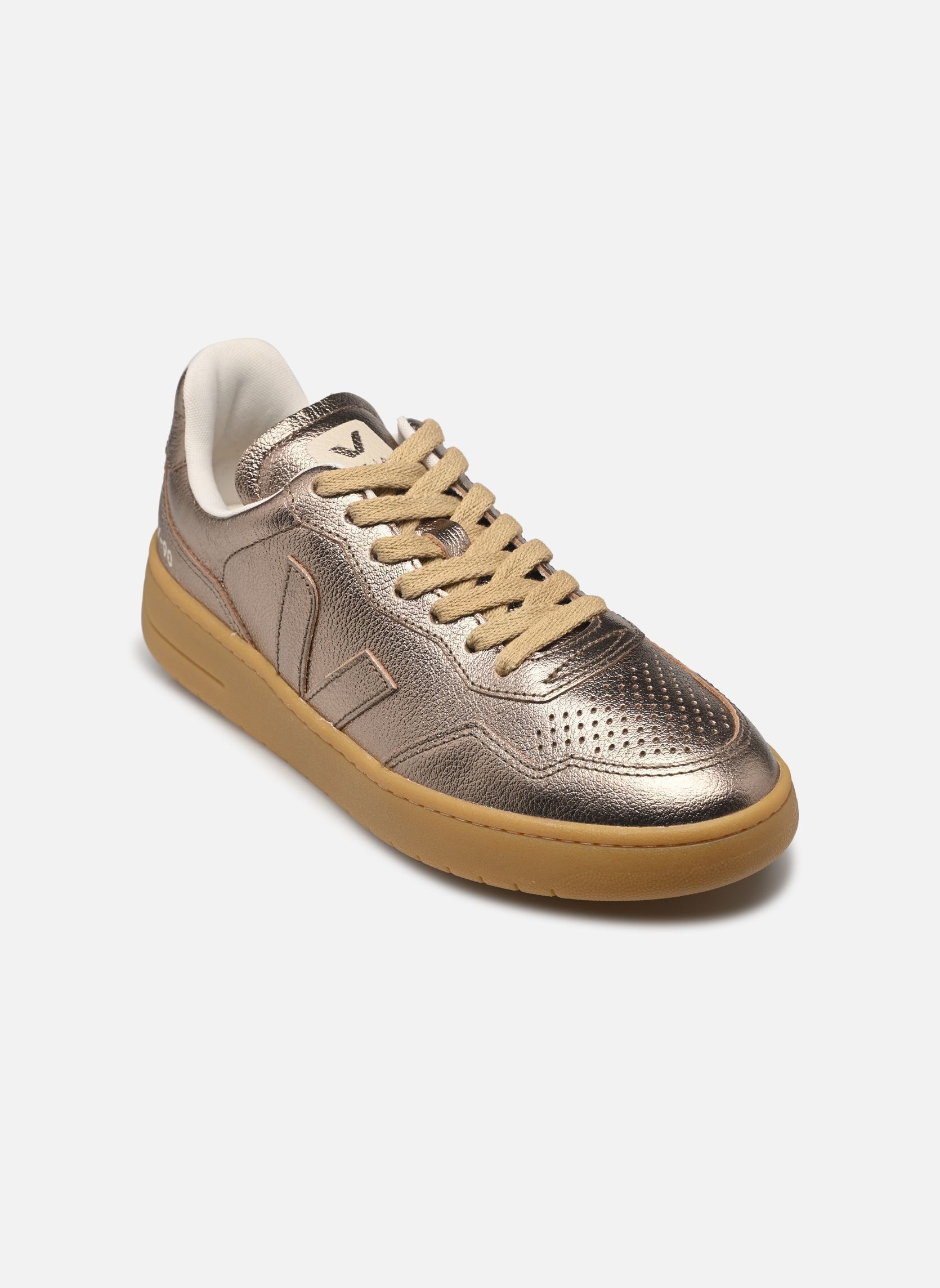 Baskets V-90 O.T. LEATHER femme or et bronze Veja Baskets V-90 O.T. LEATHER femme or et bronze FULL-BRONZE_NATURAL