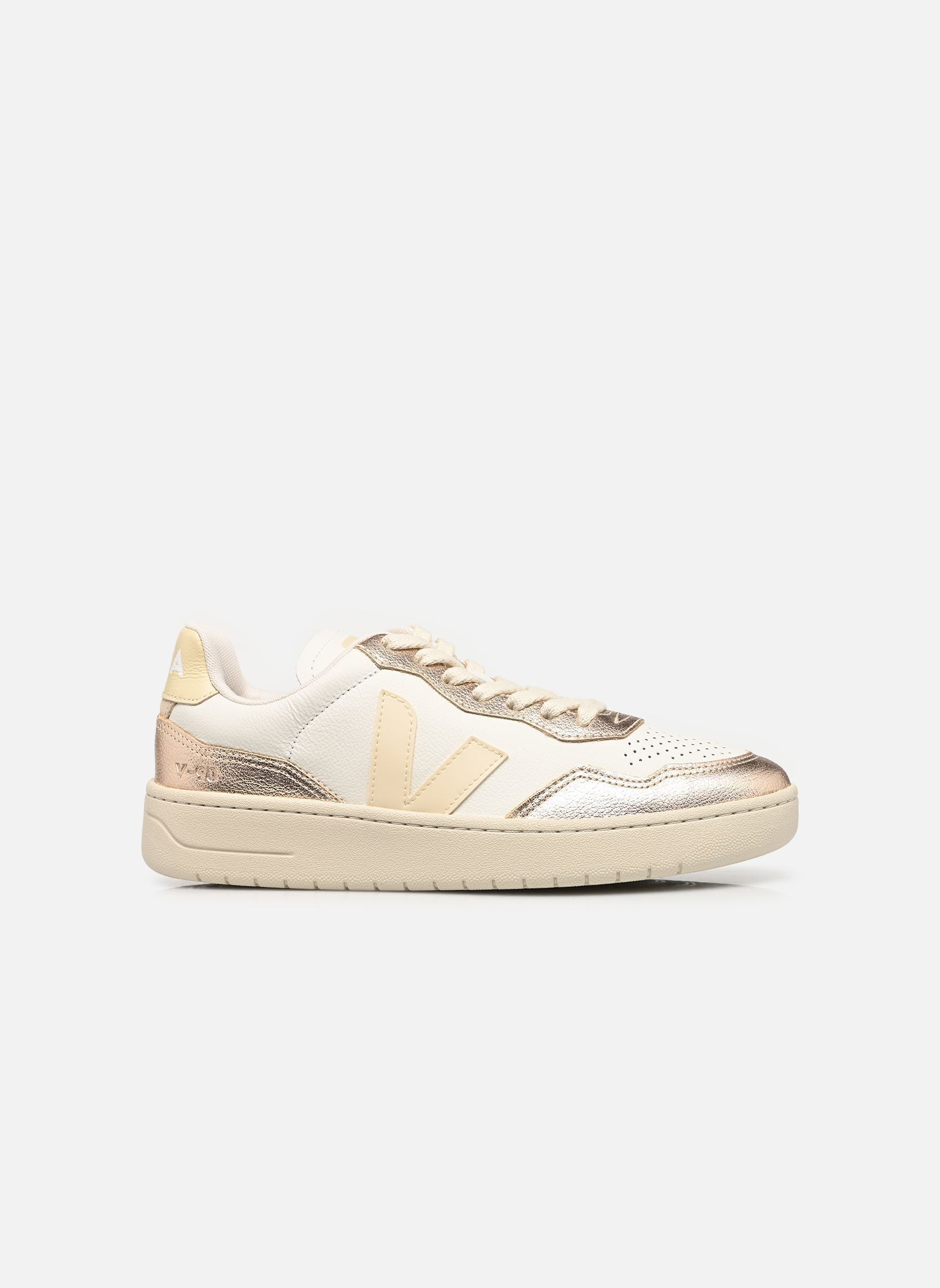 Baskets V-90 O.T. LEATHER femme blanc Veja Baskets V-90 O.T. LEATHER femme blanc WHITE_CALCAIRE_PLATINE