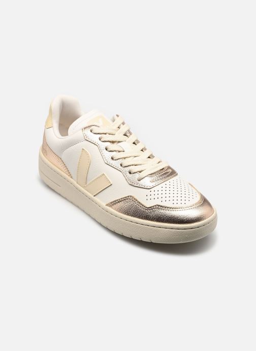 Veja Baskets V-90 O.T. LEATHER femme blanc