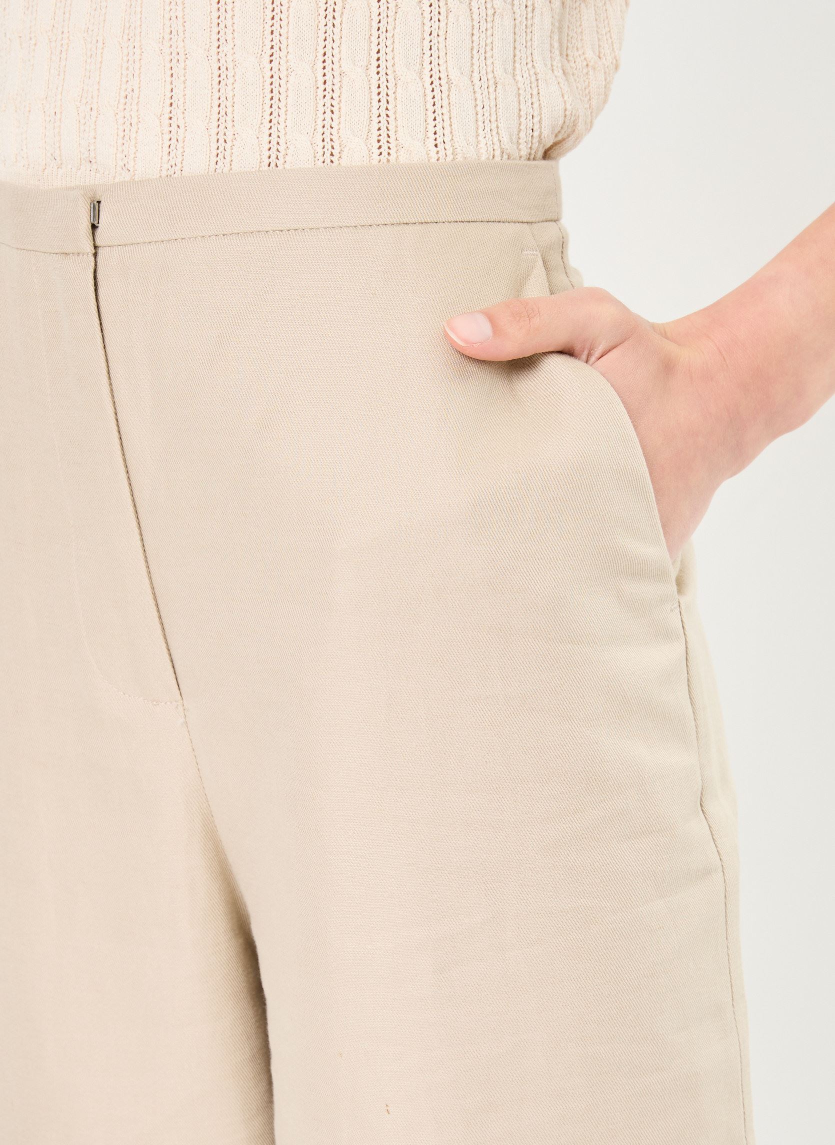 Pantaloni dritti Slfsine-Eliana Hw Straight Pant donna beige Selected Femme Pantaloni dritti Slfsine-Eliana Hw Straight Pant donna beige HUMUS