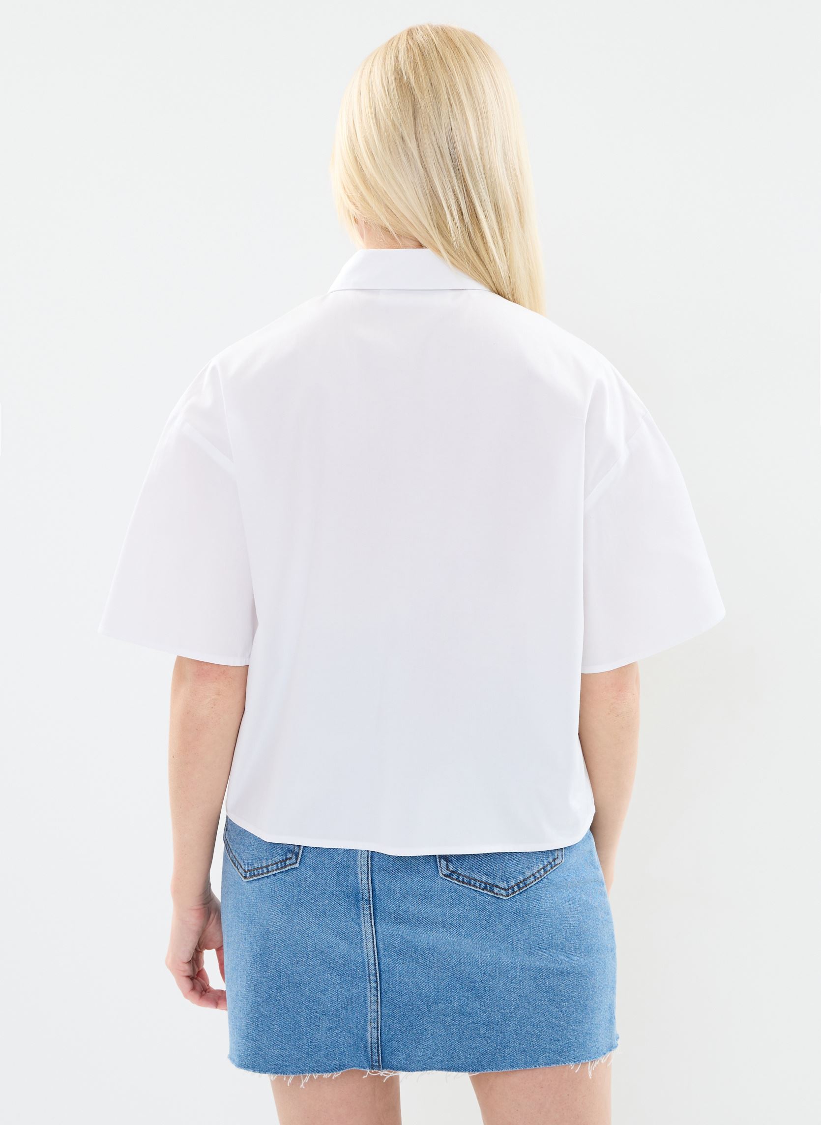 Kurzarm-Hemden Slfagnese 2/4 Cropped Pearl Shirt B damen weiß Selected Femme Kurzarm-Hemden Slfagnese 2/4 Cropped Pearl Shirt B damen weiß BRIGHT WHITE