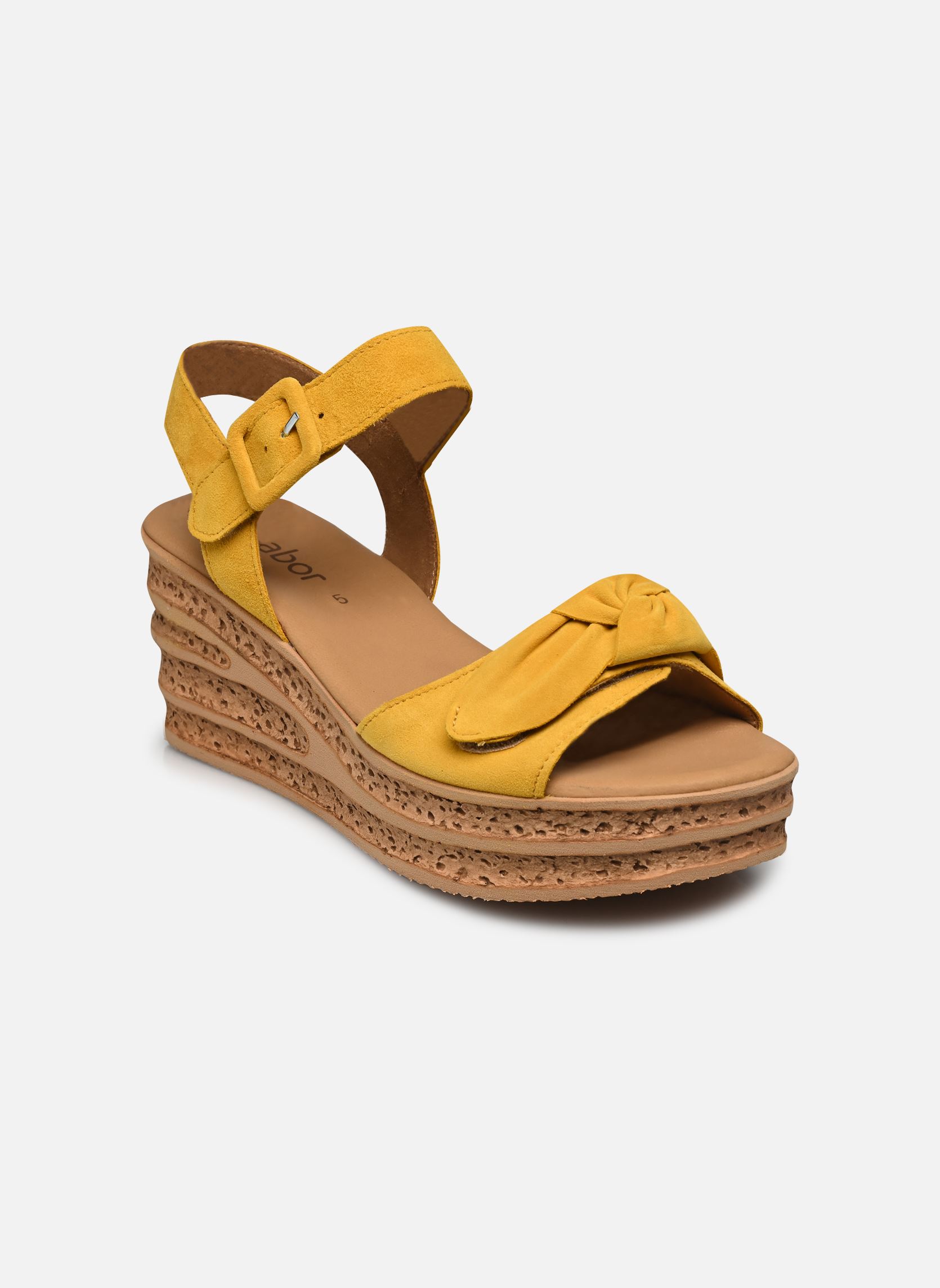 Sandales compensées et plateformes 44.653 femme jaune Gabor Sandales compensées et plateformes 44.653 femme jaune GOLDEN