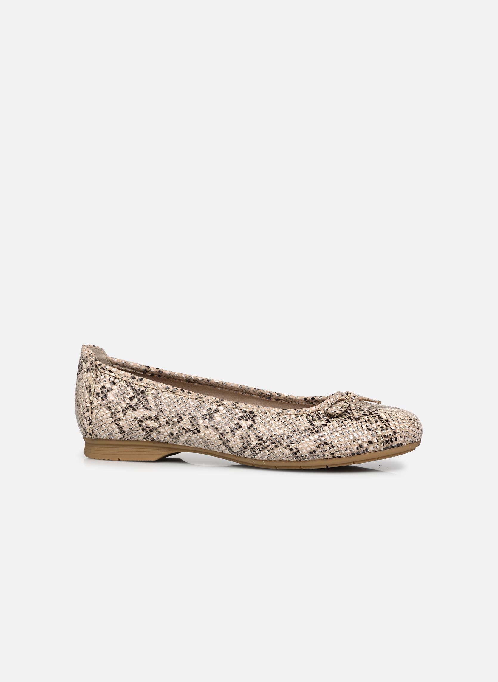 Klassieke ballerina's 22164-41 dames beige Jana shoes Klassieke ballerina's 22164-41 dames beige BEIGE SNAKE