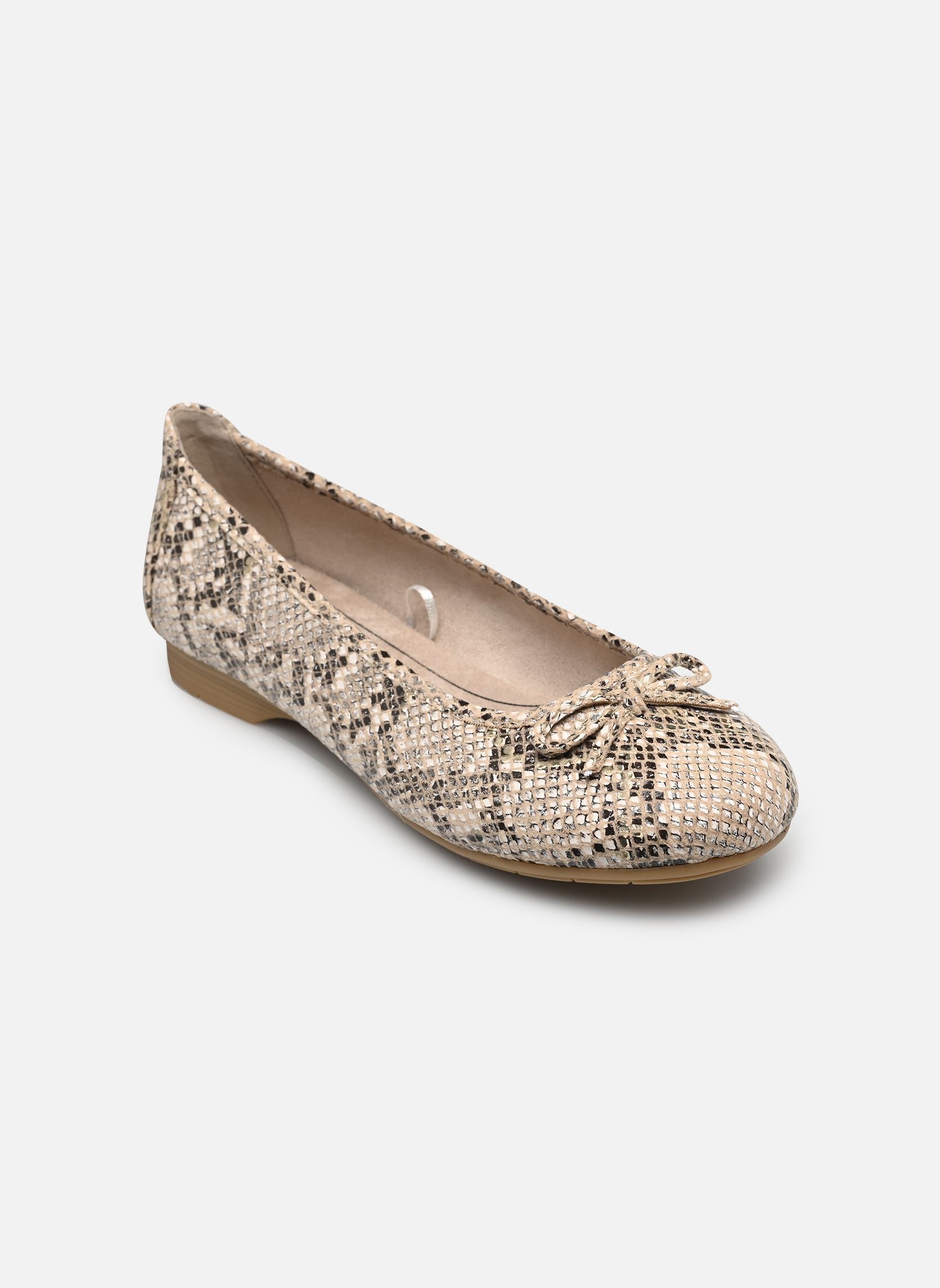 Klassieke ballerina's 22164-41 dames beige Jana shoes Klassieke ballerina's 22164-41 dames beige BEIGE SNAKE