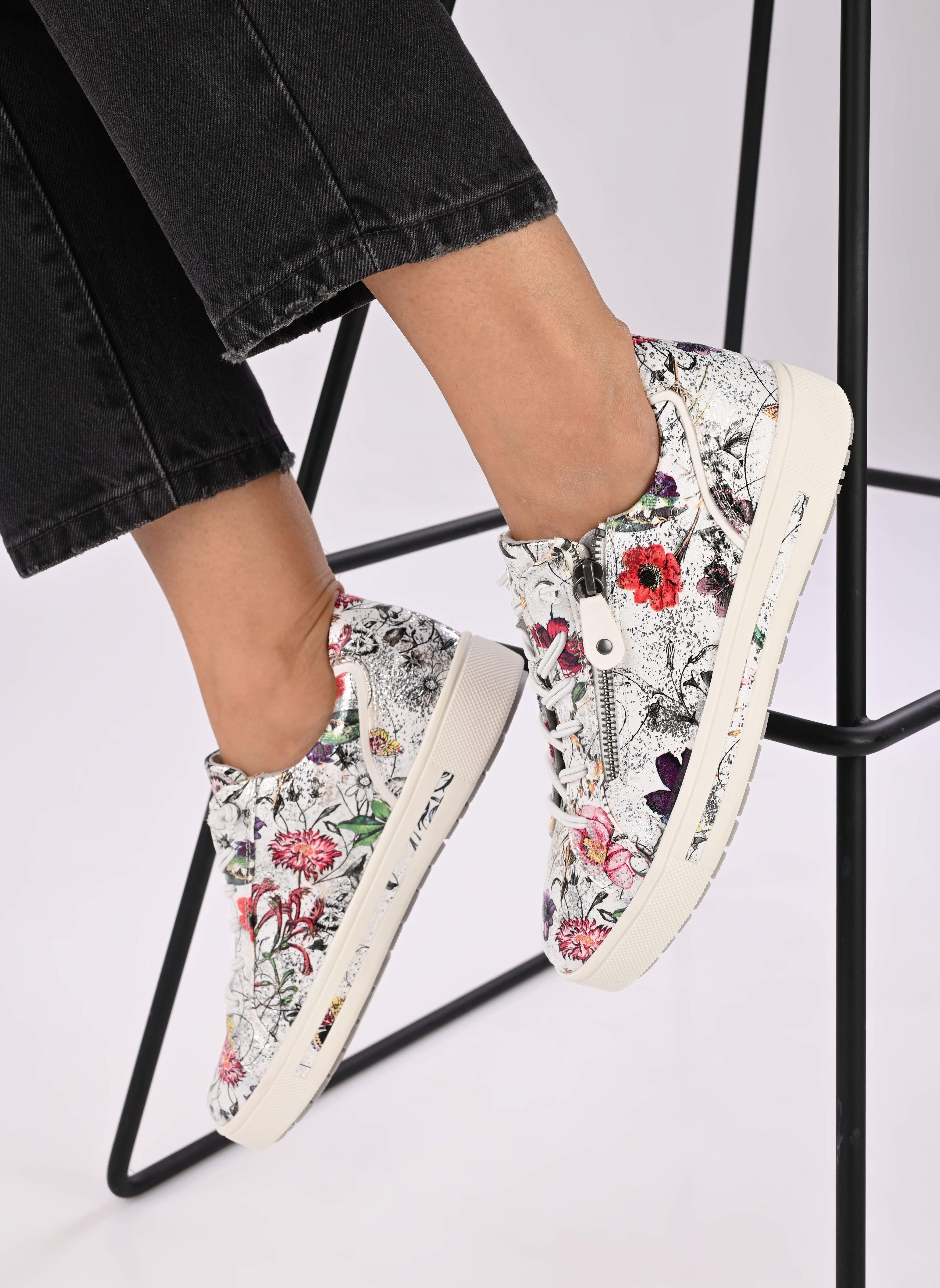 Niedrige Sneaker 23661-42 damen weiß Jana shoes Niedrige Sneaker 23661-42 damen weiß White/flower