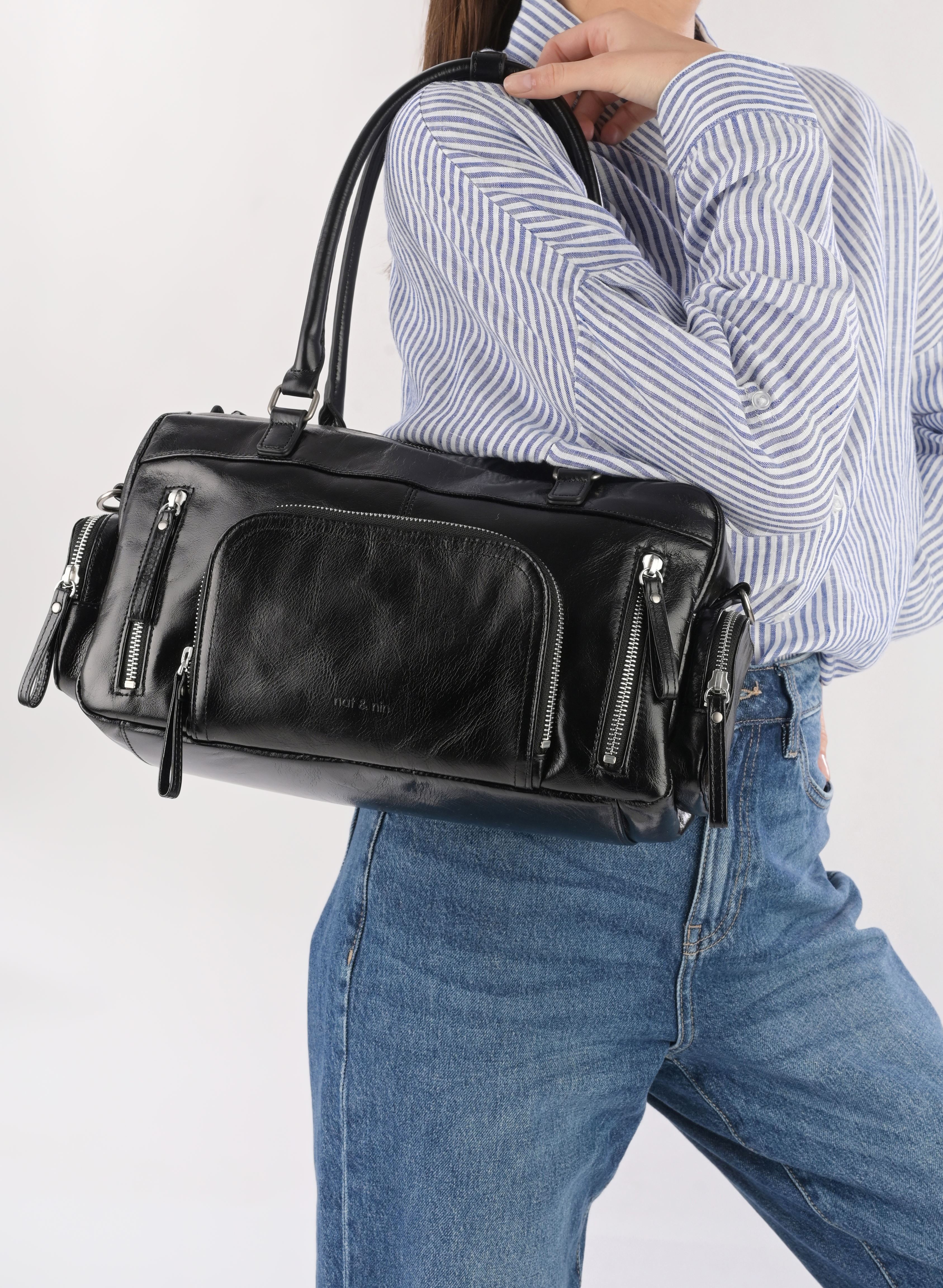 Sacs bandoulière MACY POCKET femme noir Nat & Nin Sacs bandoulière MACY POCKET femme noir NOIR GLACÉ