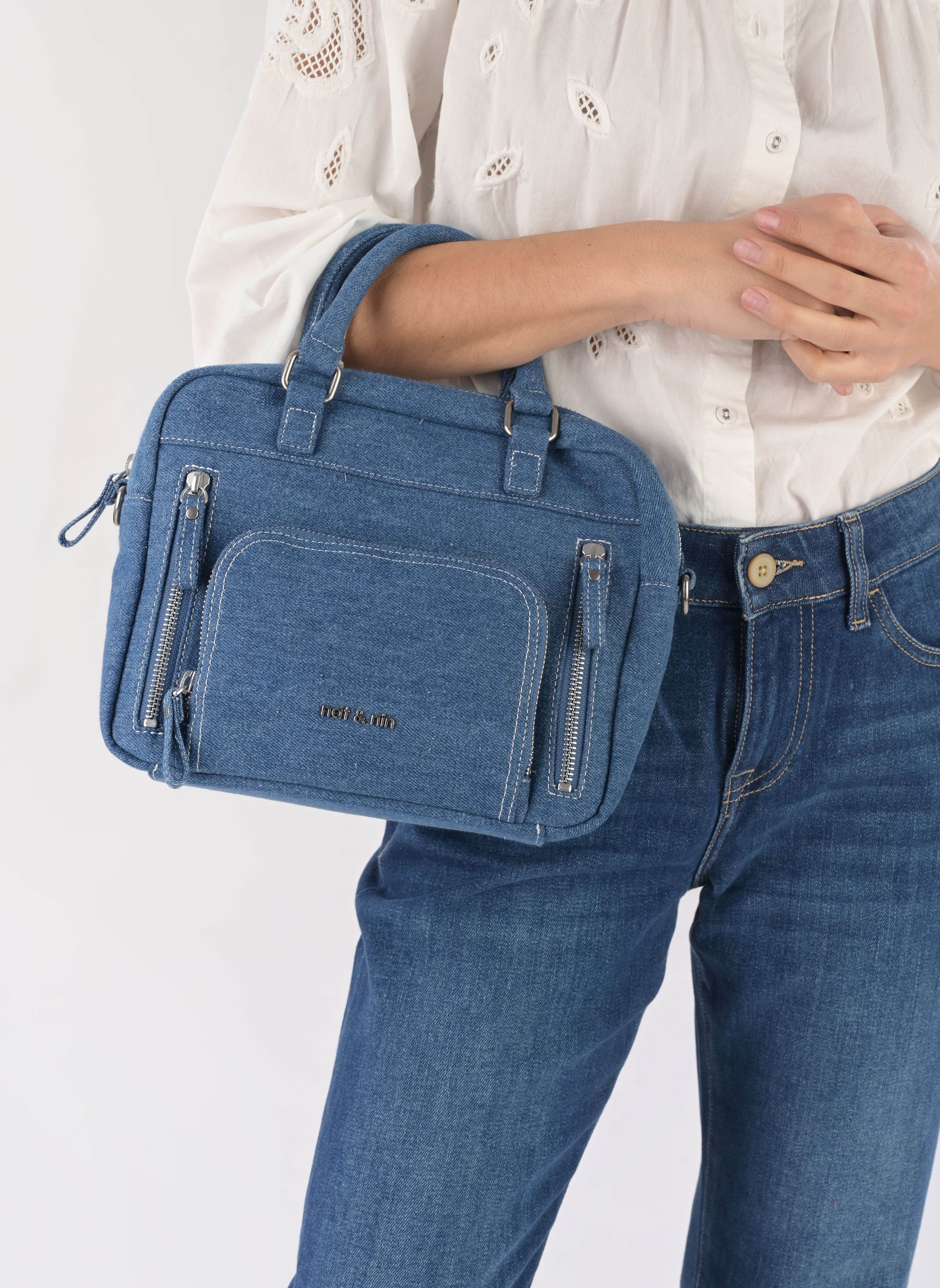 Sacs bandoulière MINI MACY DENIM femme bleu Nat & Nin Sacs bandoulière MINI MACY DENIM femme bleu DENIM BLUE
