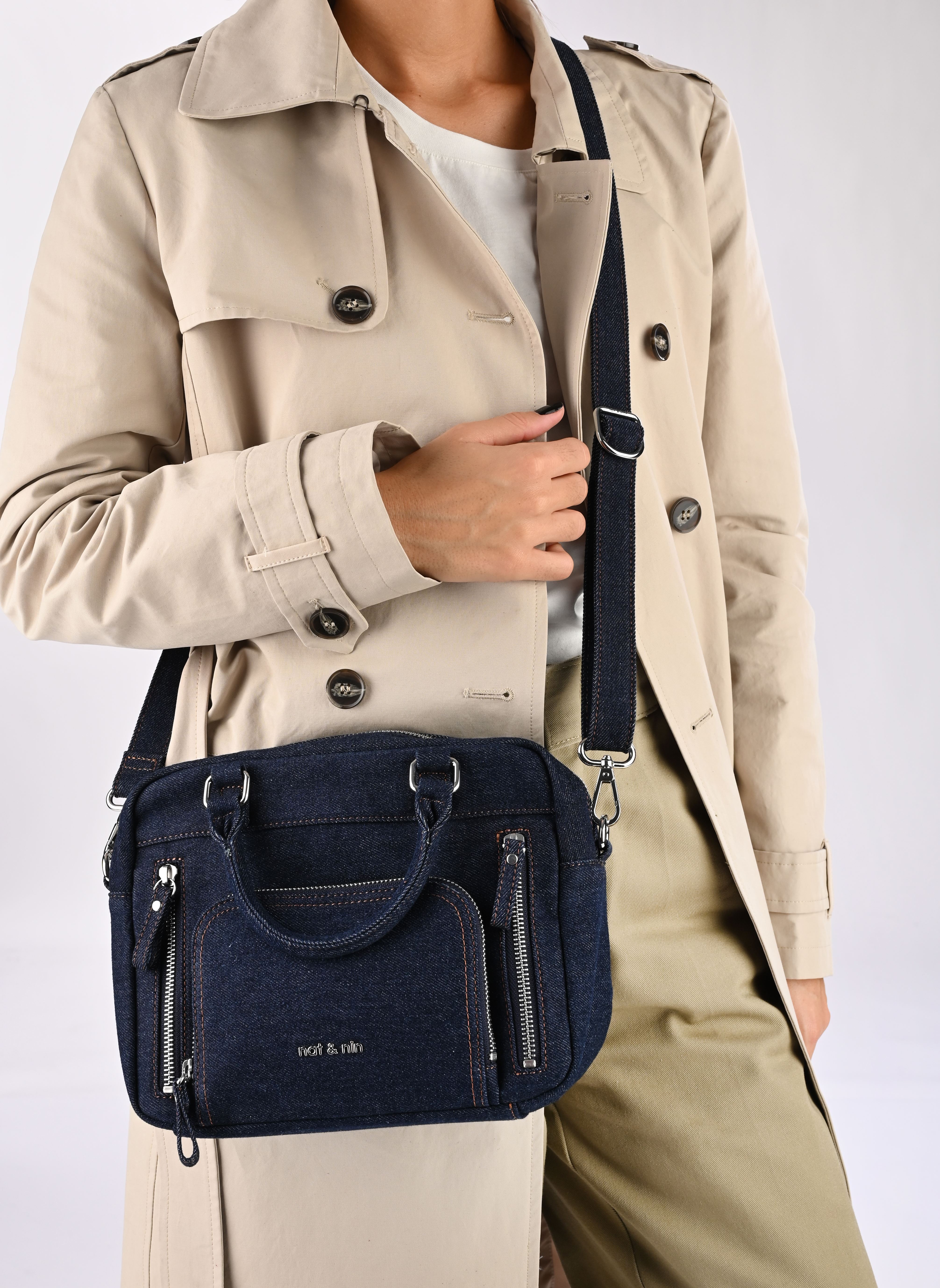 Umhängetaschen MINI MACY DENIM damen blau Nat & Nin Umhängetaschen MINI MACY DENIM damen blau DENIM BRUT