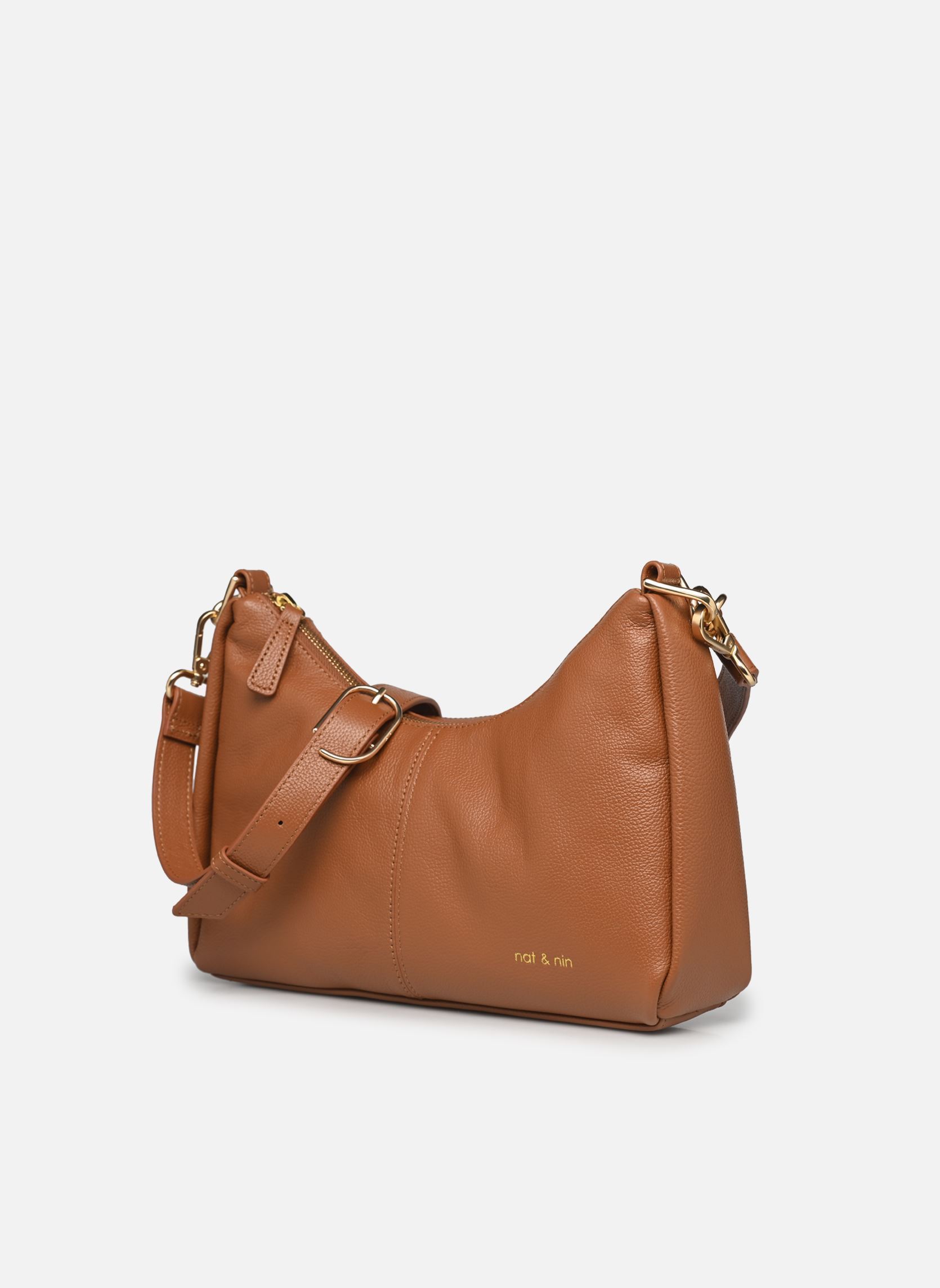 Sacs bandoulière REJINA femme marron Nat & Nin Sacs bandoulière REJINA femme marron NOISETTE GRAINÉ