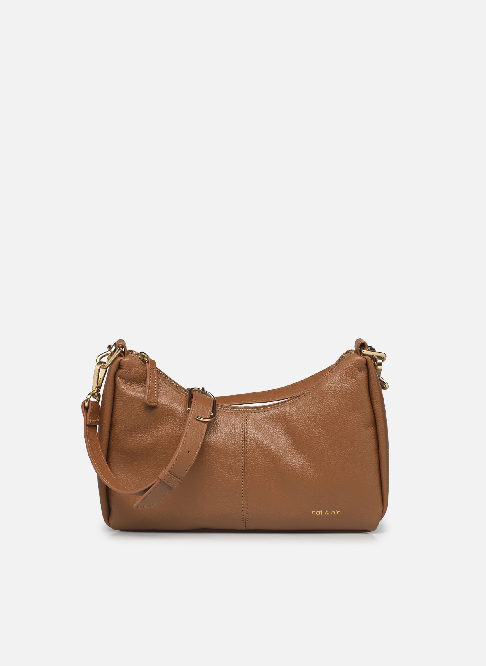 Sacs bandoulière REJINA femme marron Nat & Nin Sacs bandoulière REJINA femme marron NOISETTE GRAINÉ