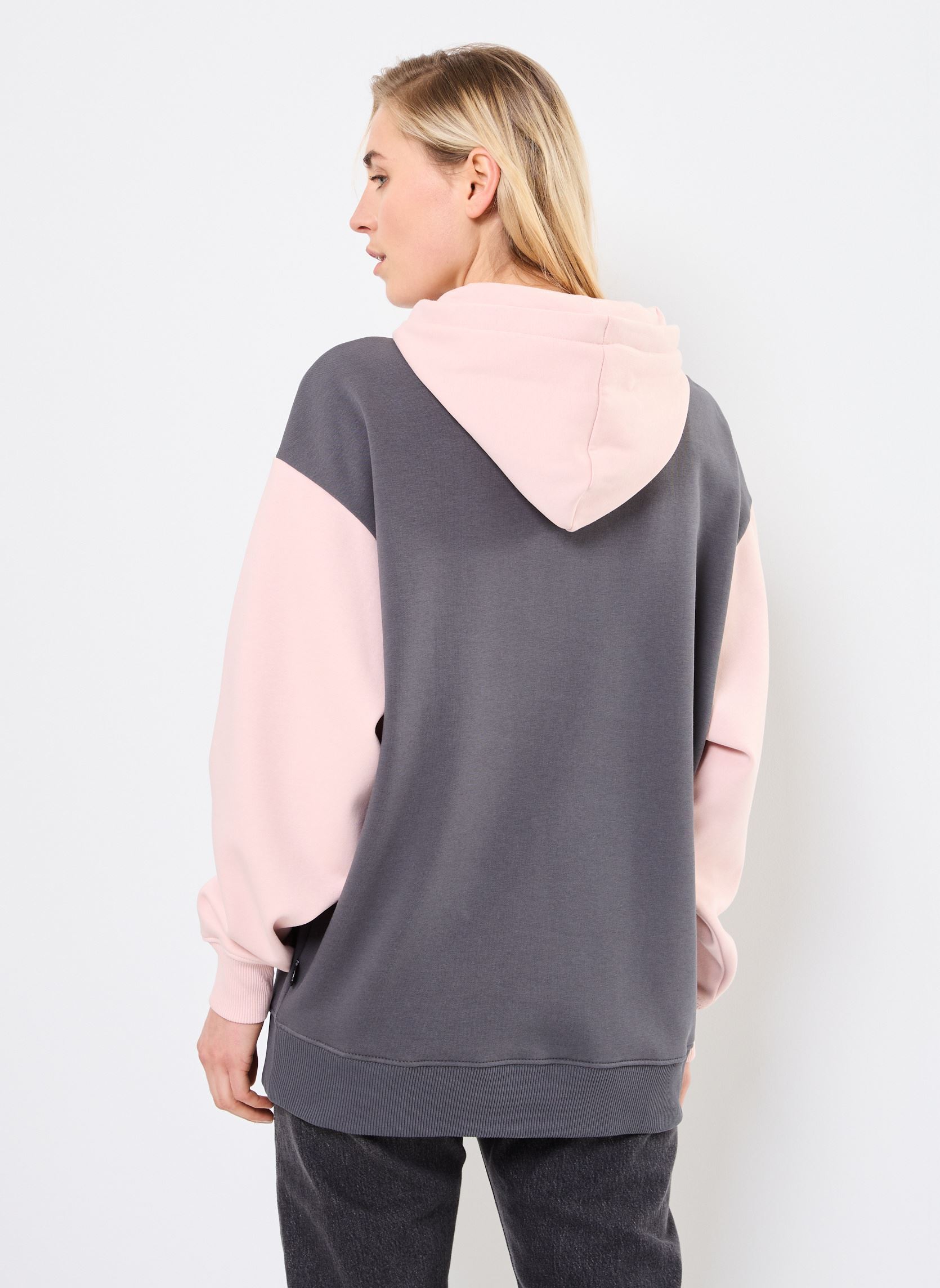 Sweats à capuche Colorblock Os Po femme gris Vans Sweats à capuche Colorblock Os Po femme gris ASPHALT-SEPIA ROSE