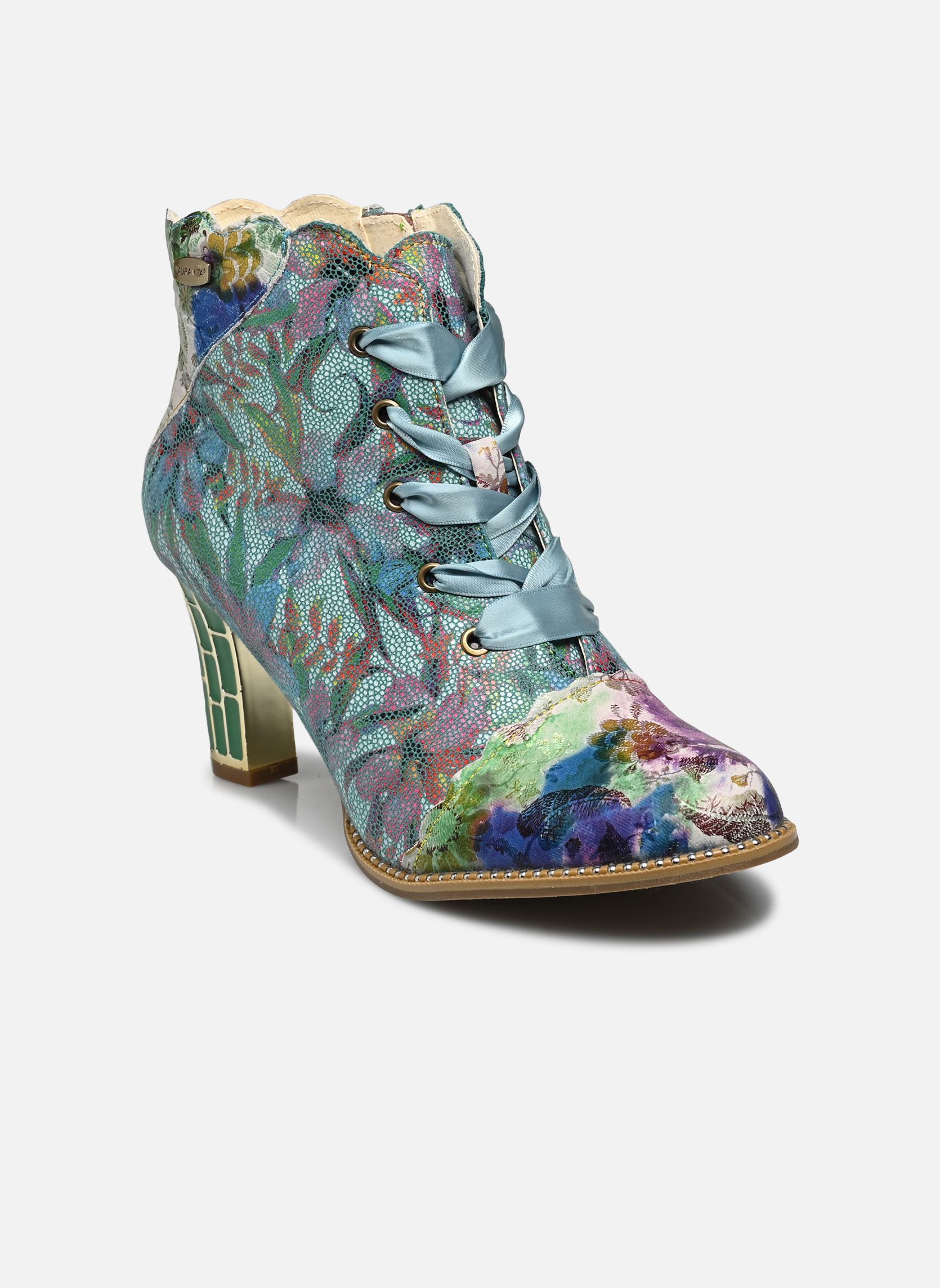Botines con cordones Alcbaneo 327 mujer multicolor Laura Vita Botines con cordones Alcbaneo 327 mujer multicolor Bleu
