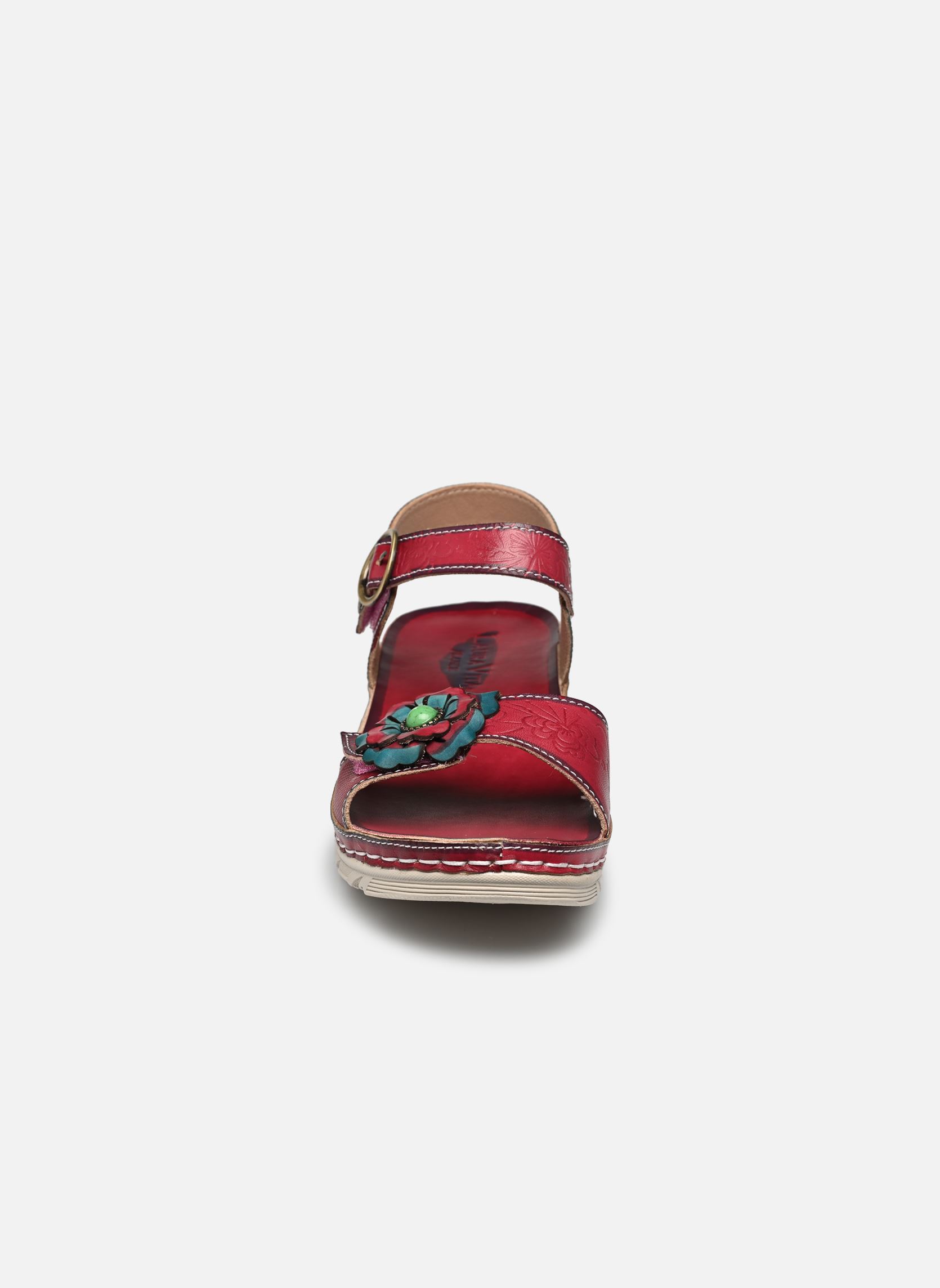 Sandales compensées et plateformes Dorry 03 femme rouge Laura Vita Sandales compensées et plateformes Dorry 03 femme rouge Cerise