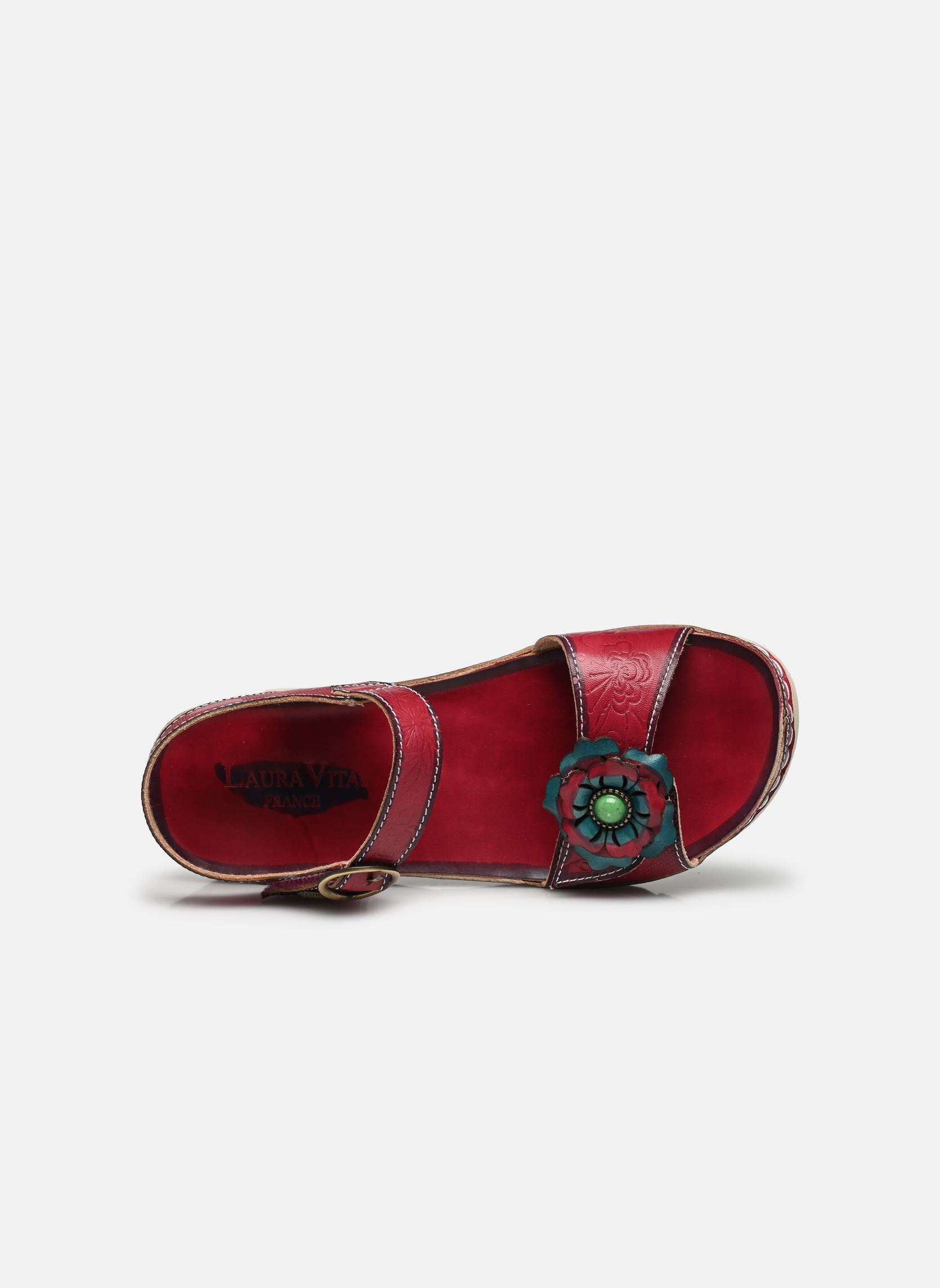 Sandales compensées et plateformes Dorry 03 femme rouge Laura Vita Sandales compensées et plateformes Dorry 03 femme rouge Cerise