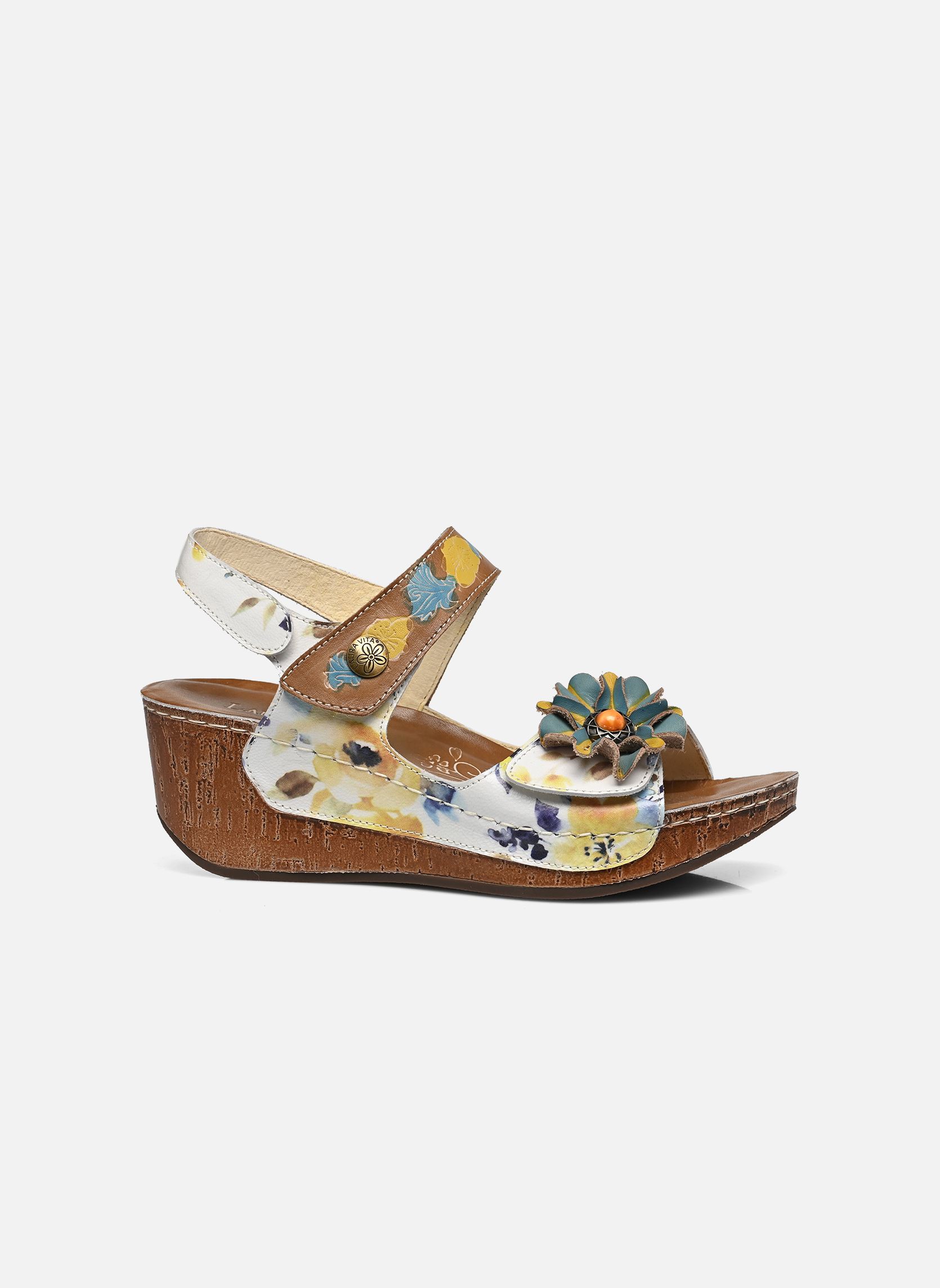 Sandales compensées et plateformes Dino 11 femme multicolore Laura Vita Sandales compensées et plateformes Dino 11 femme multicolore Beige