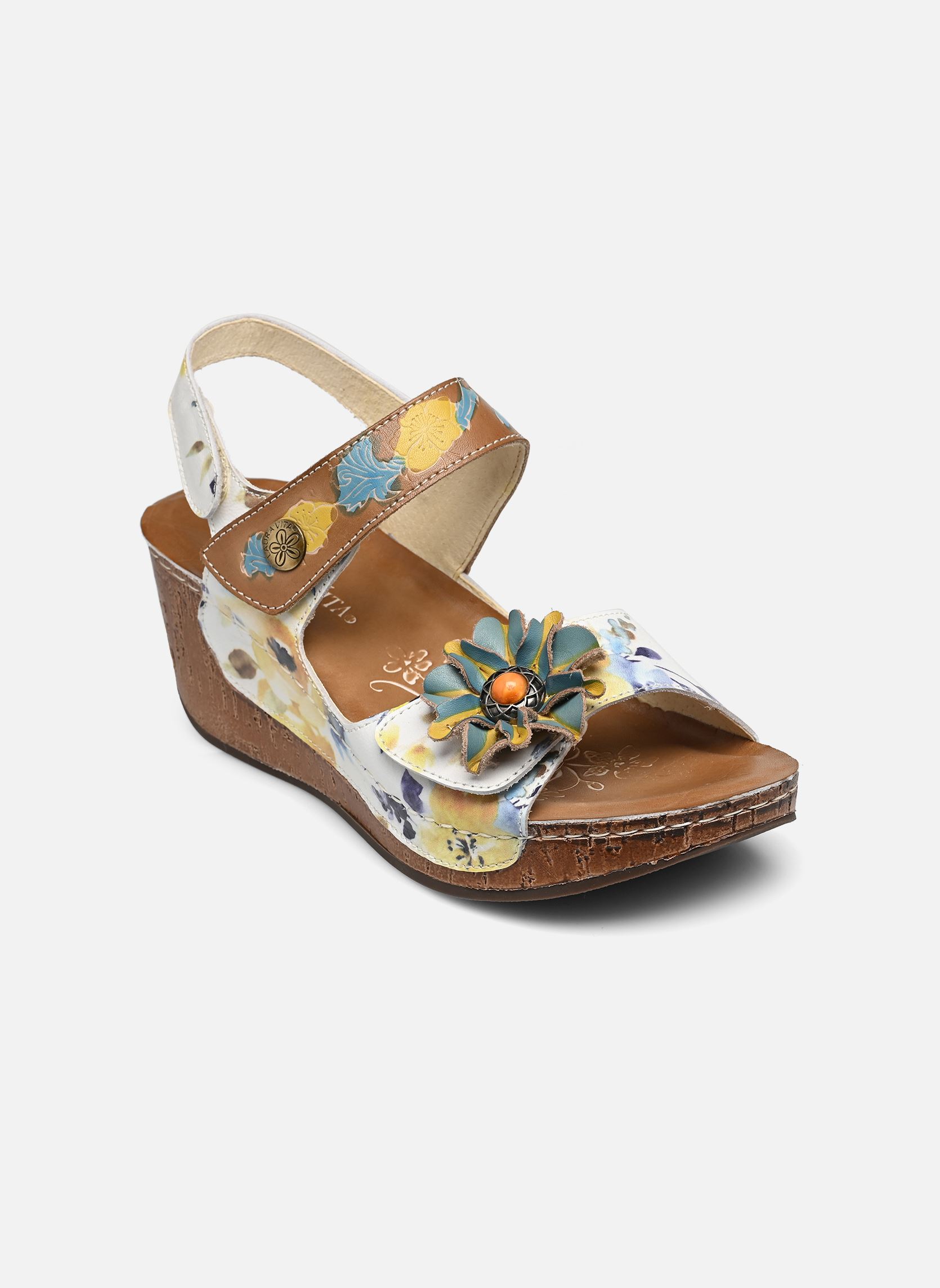 Sandales compensées et plateformes Dino 11 femme multicolore Laura Vita Sandales compensées et plateformes Dino 11 femme multicolore Beige