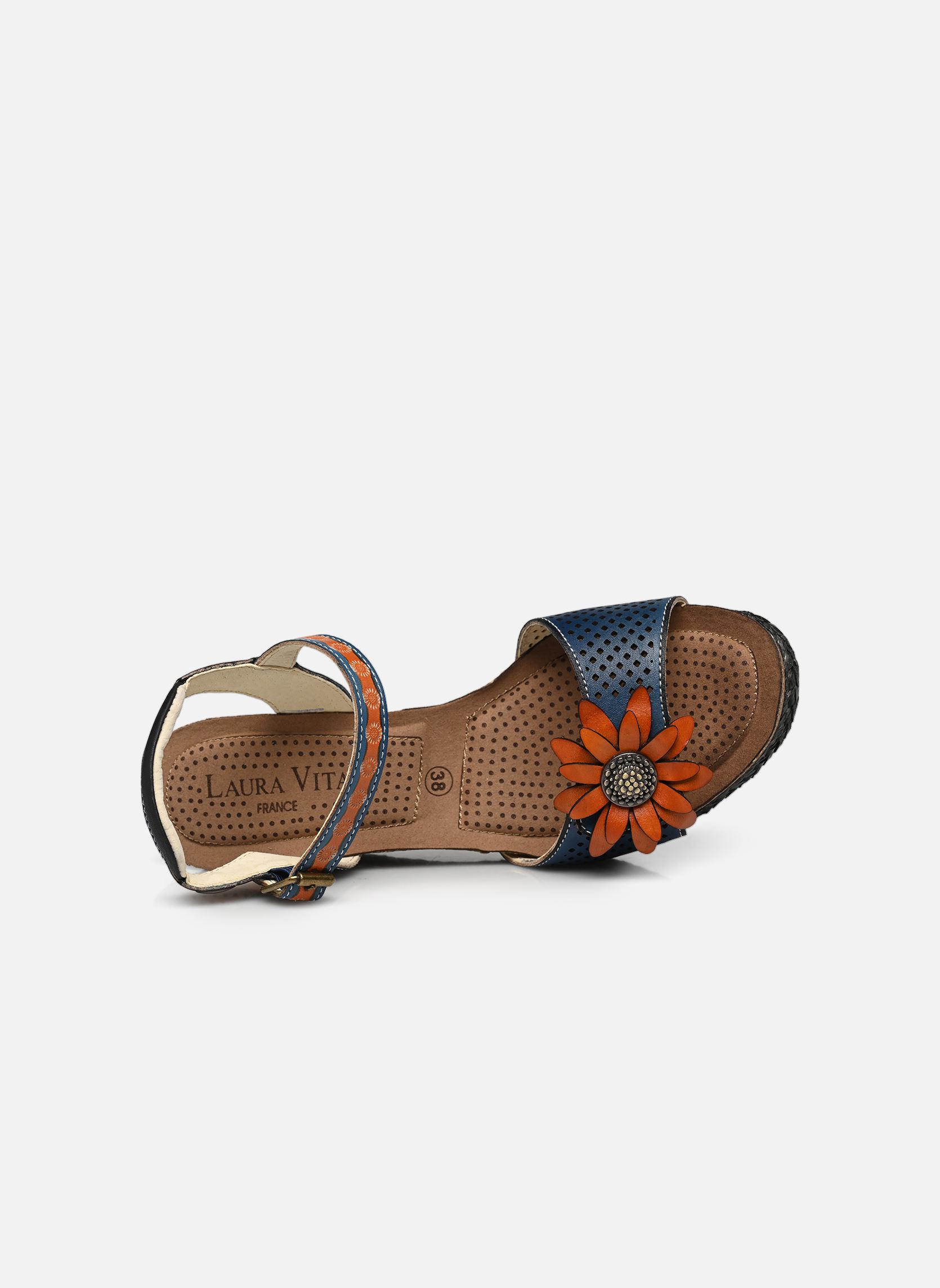 Sandales compensées et plateformes Facyo 80 femme bleu Laura Vita Sandales compensées et plateformes Facyo 80 femme bleu Jeans