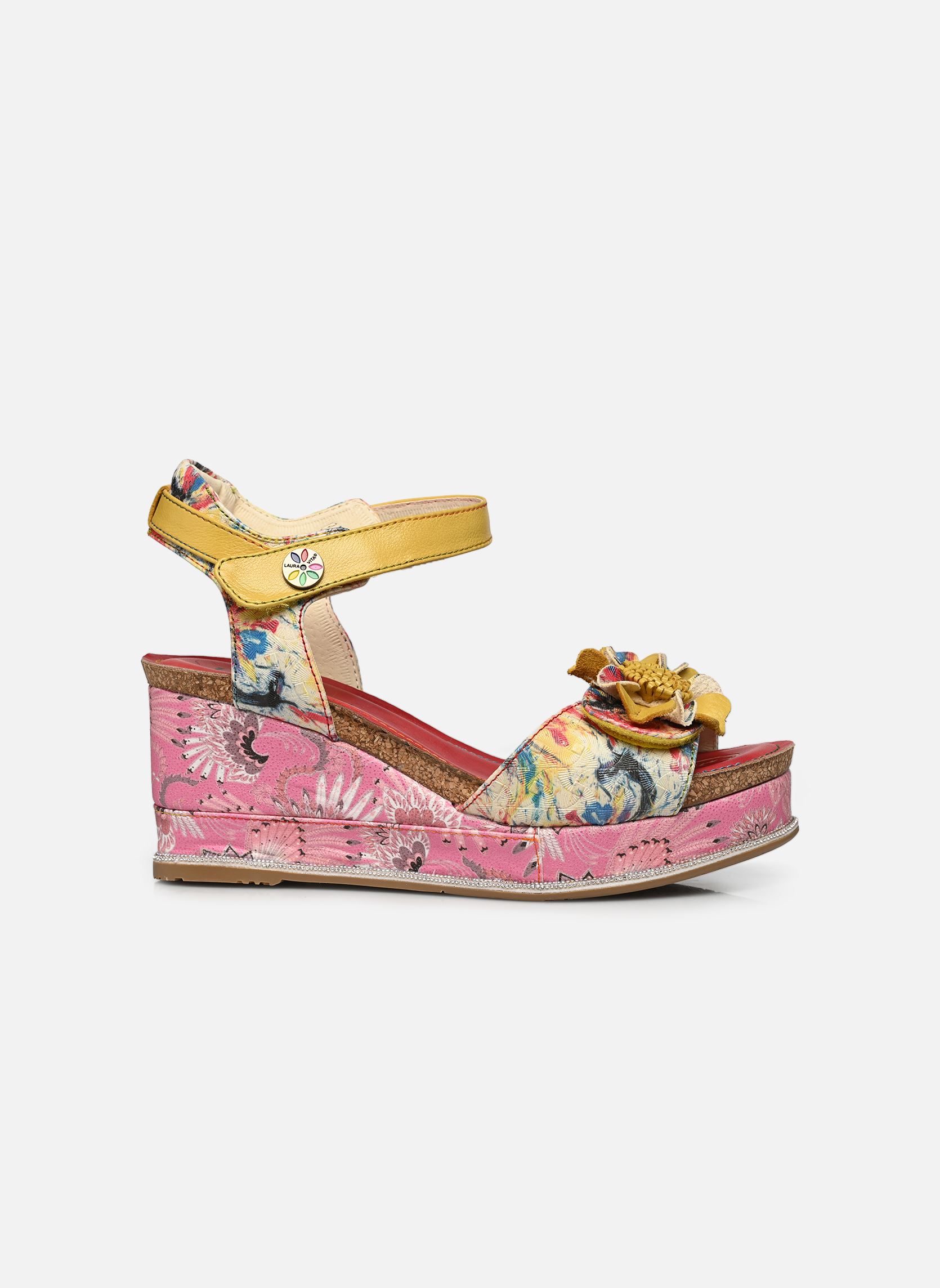 Sandales compensées et plateformes Hacdeo 09 femme multicolore Laura Vita Sandales compensées et plateformes Hacdeo 09 femme multicolore Rose