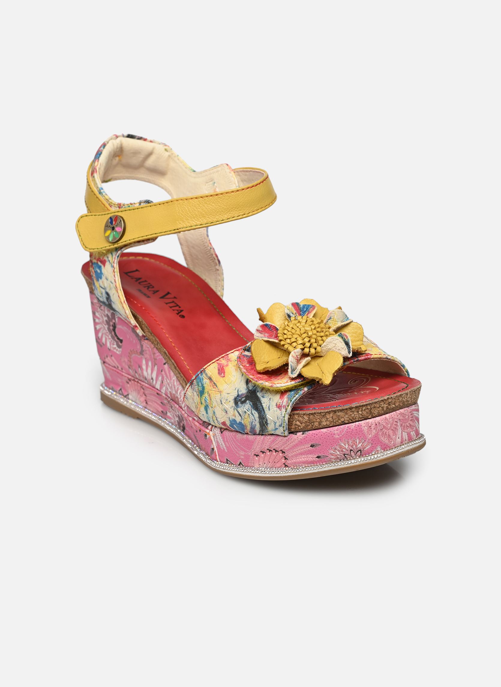 Sandales compensées et plateformes Hacdeo 09 femme multicolore Laura Vita Sandales compensées et plateformes Hacdeo 09 femme multicolore Rose