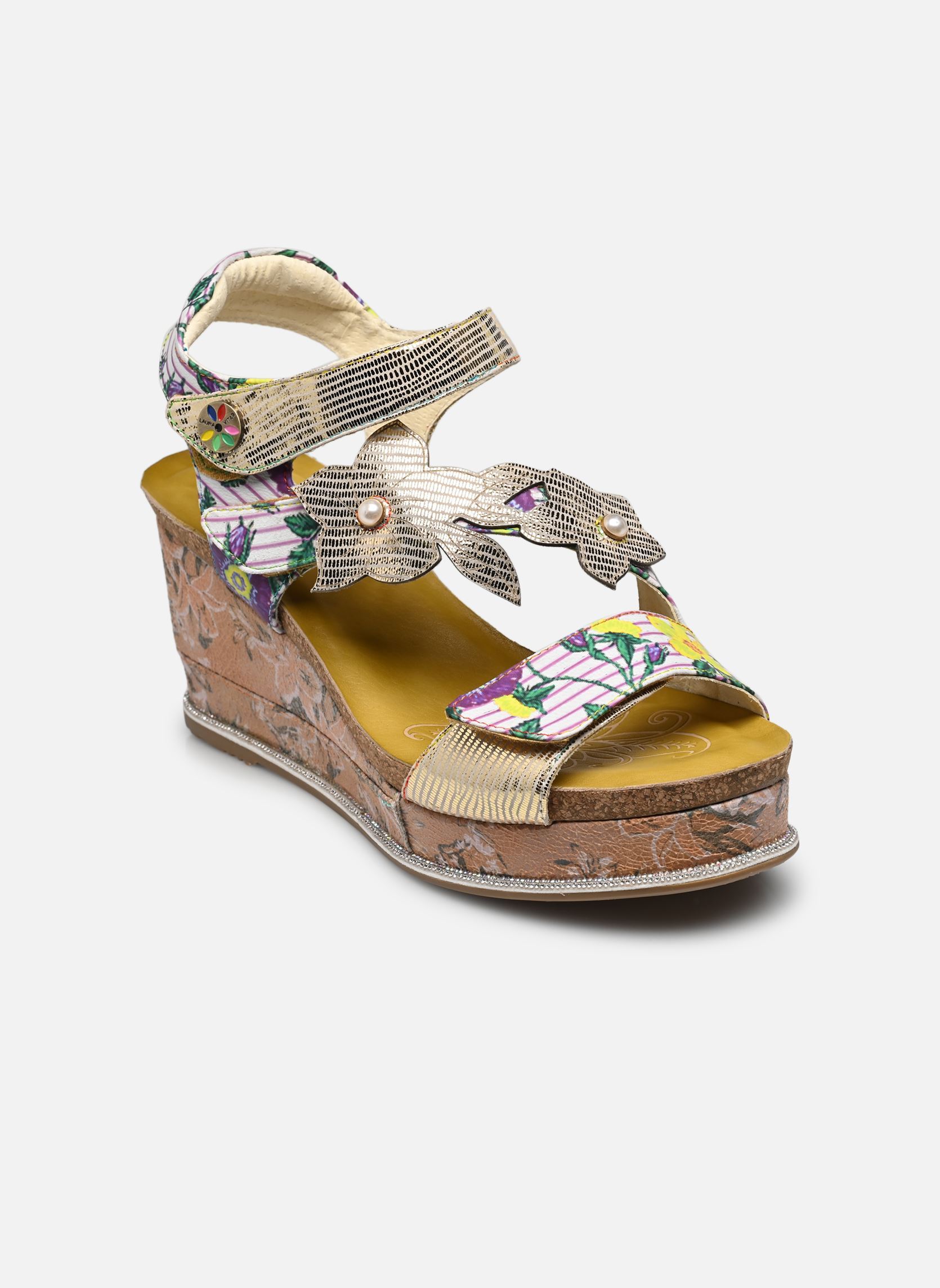 Sandales compensées et plateformes Hacdeo 20 femme multicolore Laura Vita Sandales compensées et plateformes Hacdeo 20 femme multicolore Doré