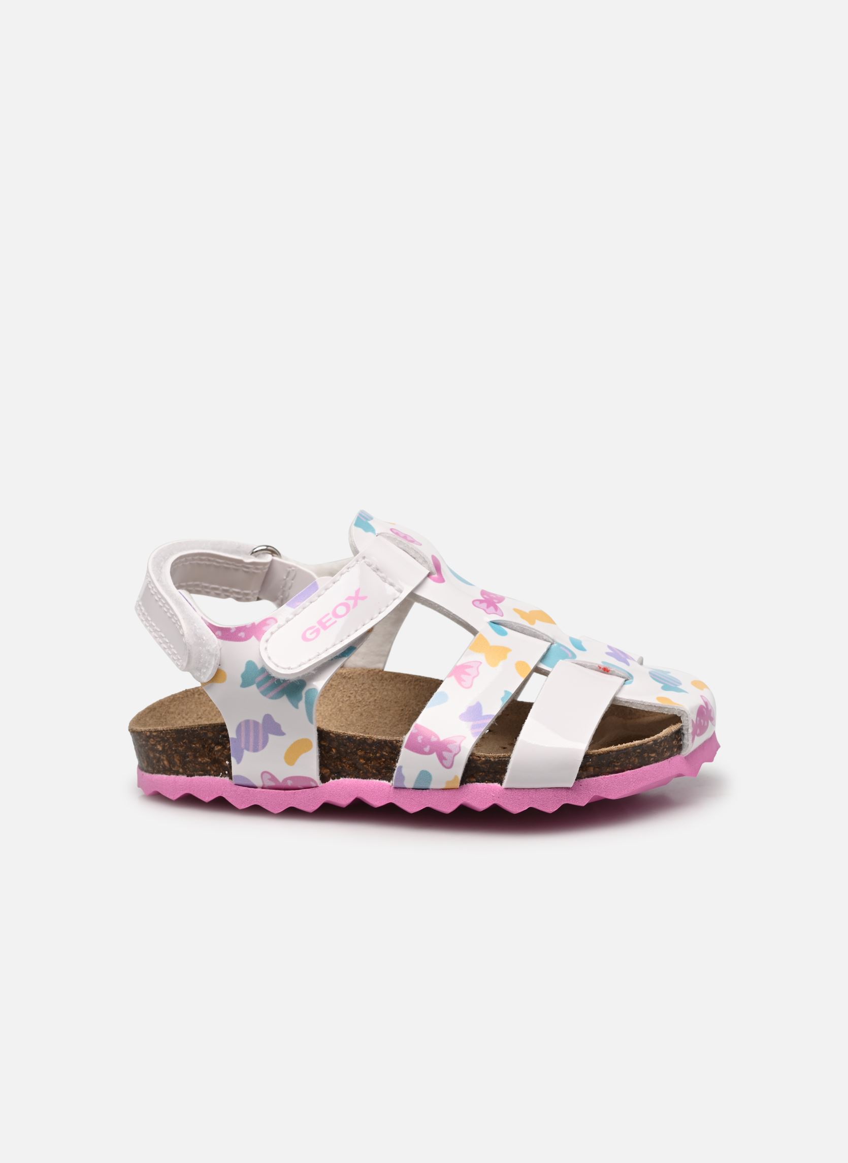Sandales B Sandal Chalki Girl A fille blanc Geox Sandales B Sandal Chalki Girl A fille blanc Blanc multicolore